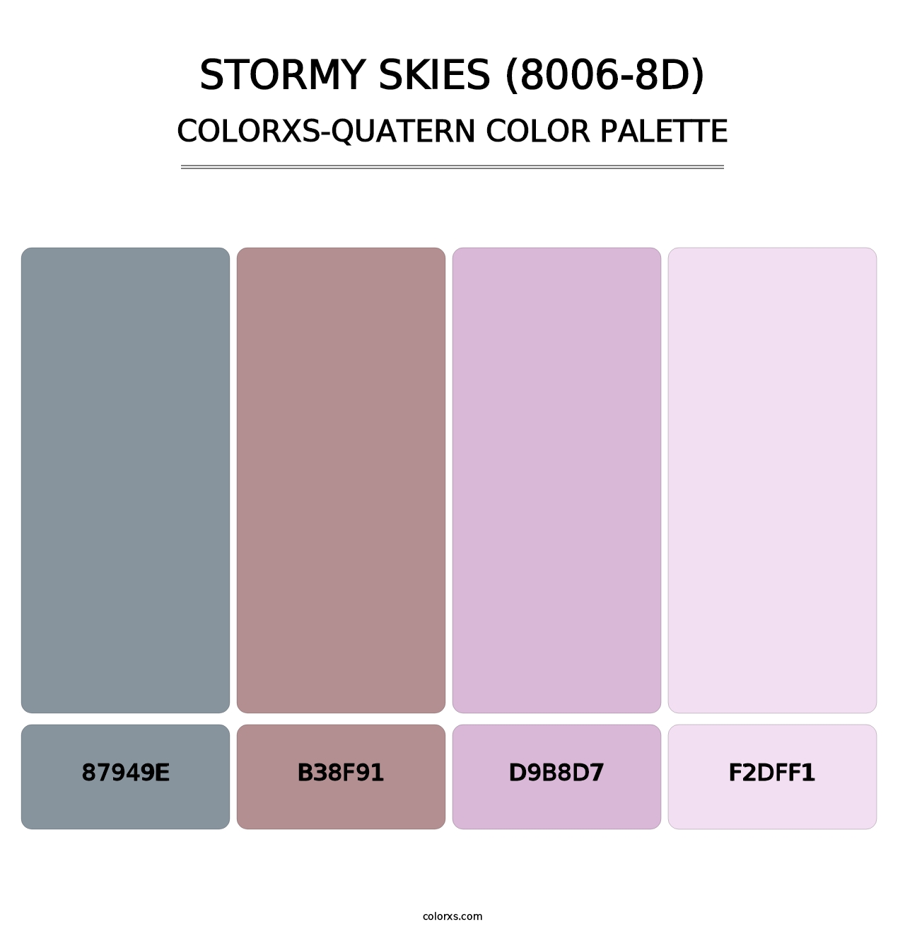 Stormy Skies (8006-8D) - Colorxs Quatern Palette