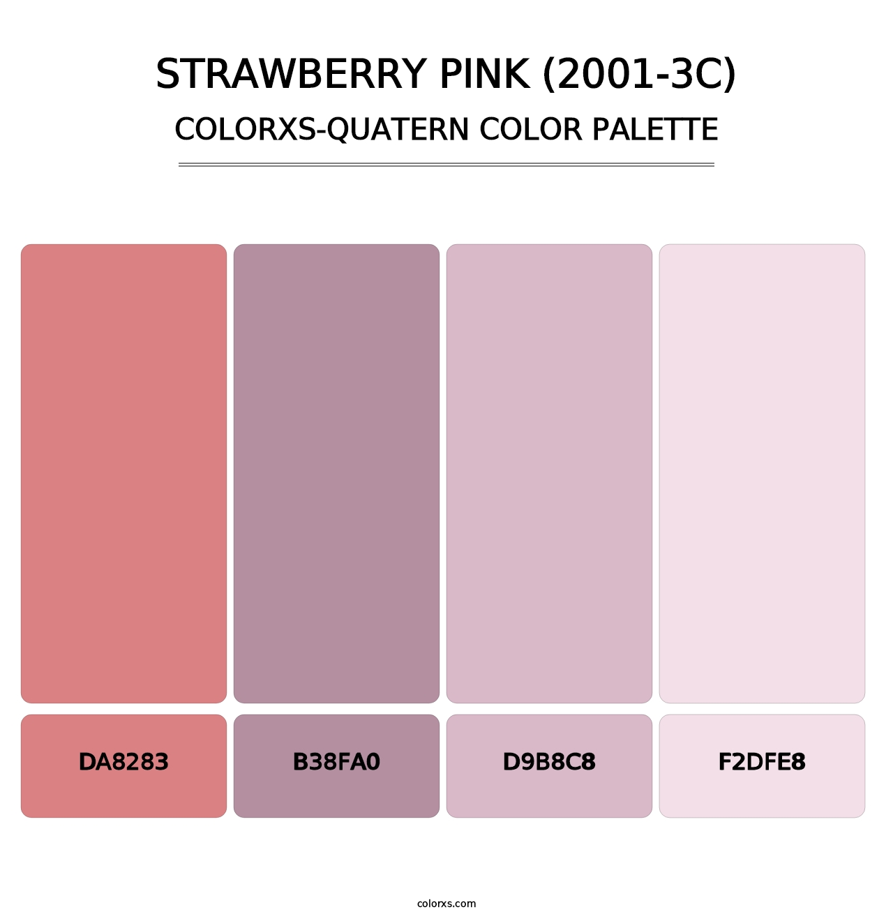 Strawberry Pink (2001-3C) - Colorxs Quatern Palette
