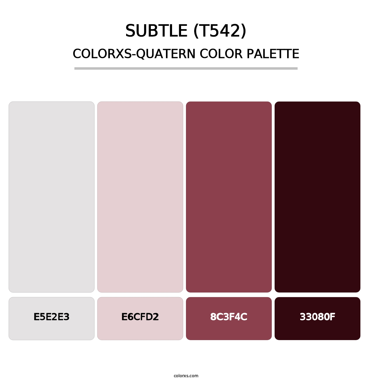 Subtle (T542) - Colorxs Quatern Palette