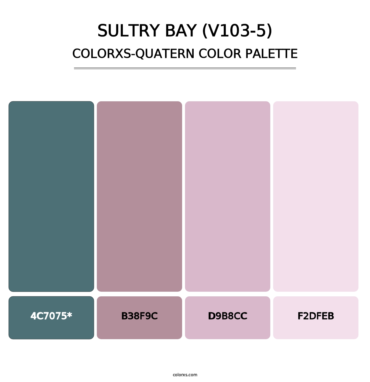 Sultry Bay (V103-5) - Colorxs Quatern Palette