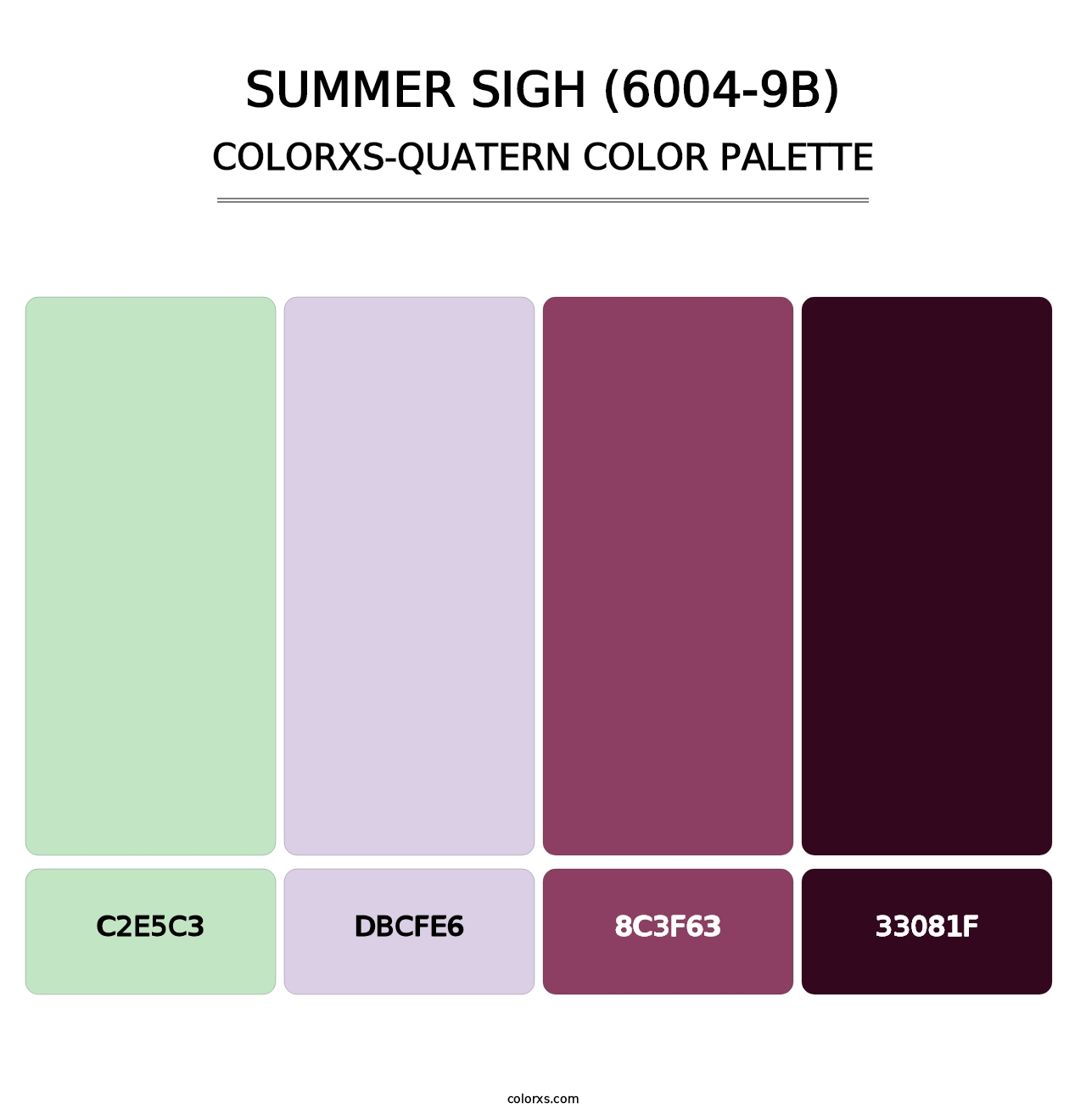 Summer Sigh (6004-9B) - Colorxs Quatern Palette