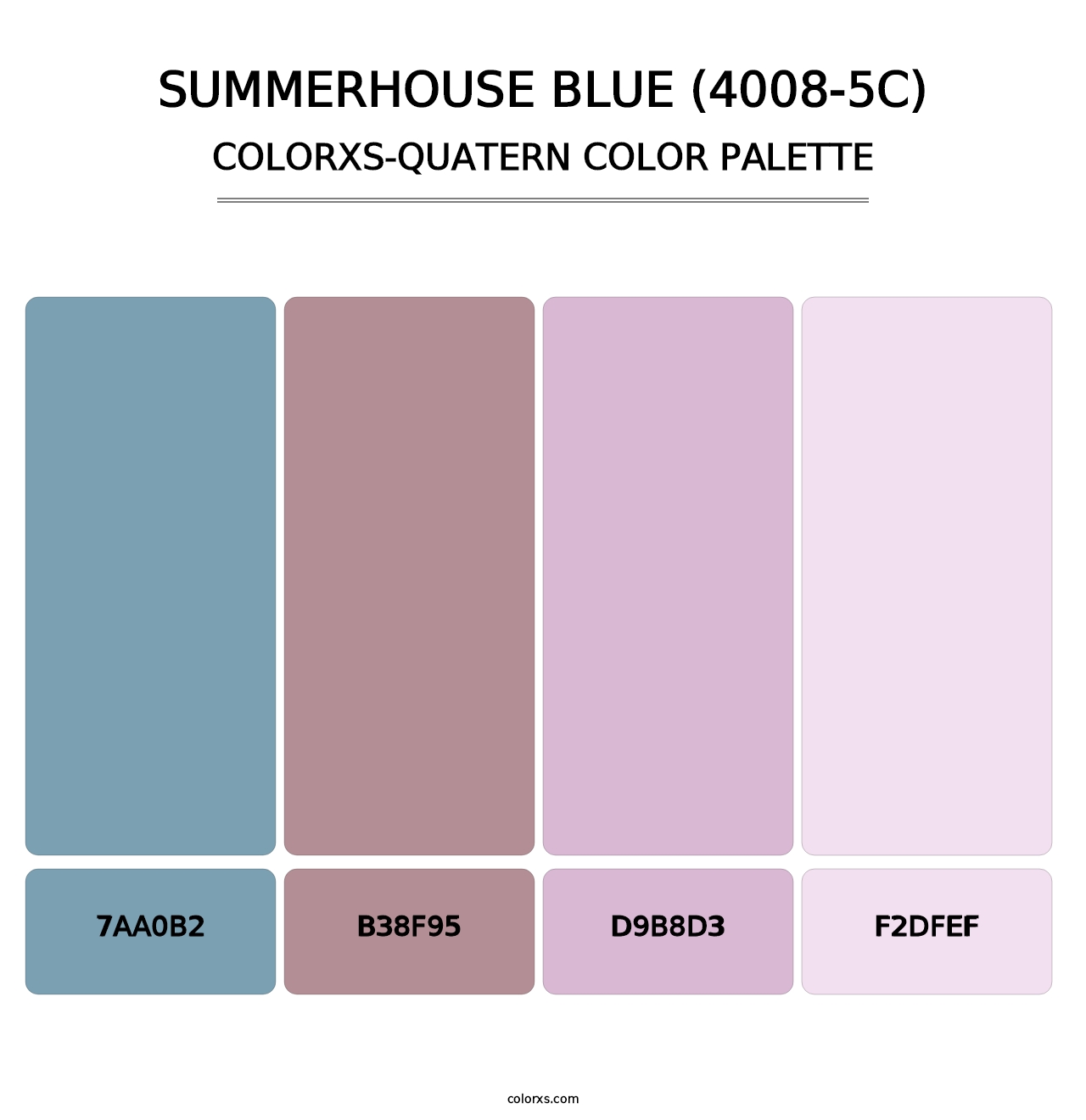 Summerhouse Blue (4008-5C) - Colorxs Quatern Palette