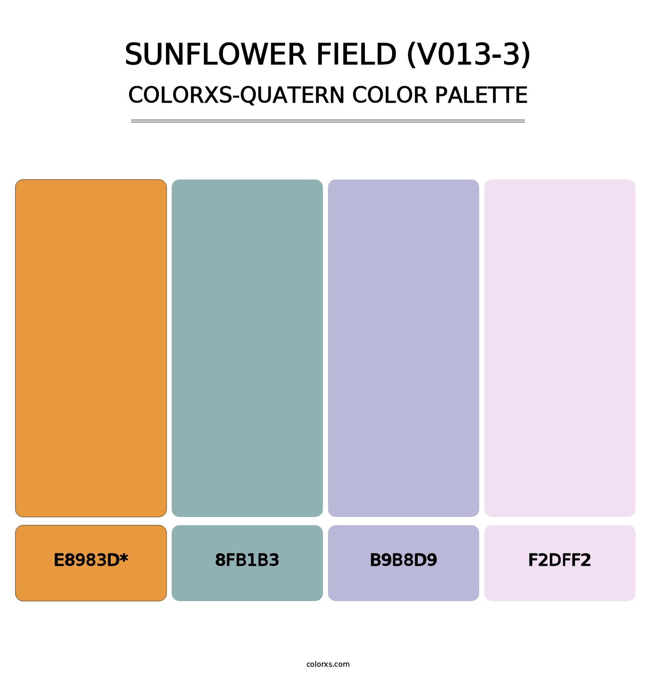 Sunflower Field (V013-3) - Colorxs Quatern Palette