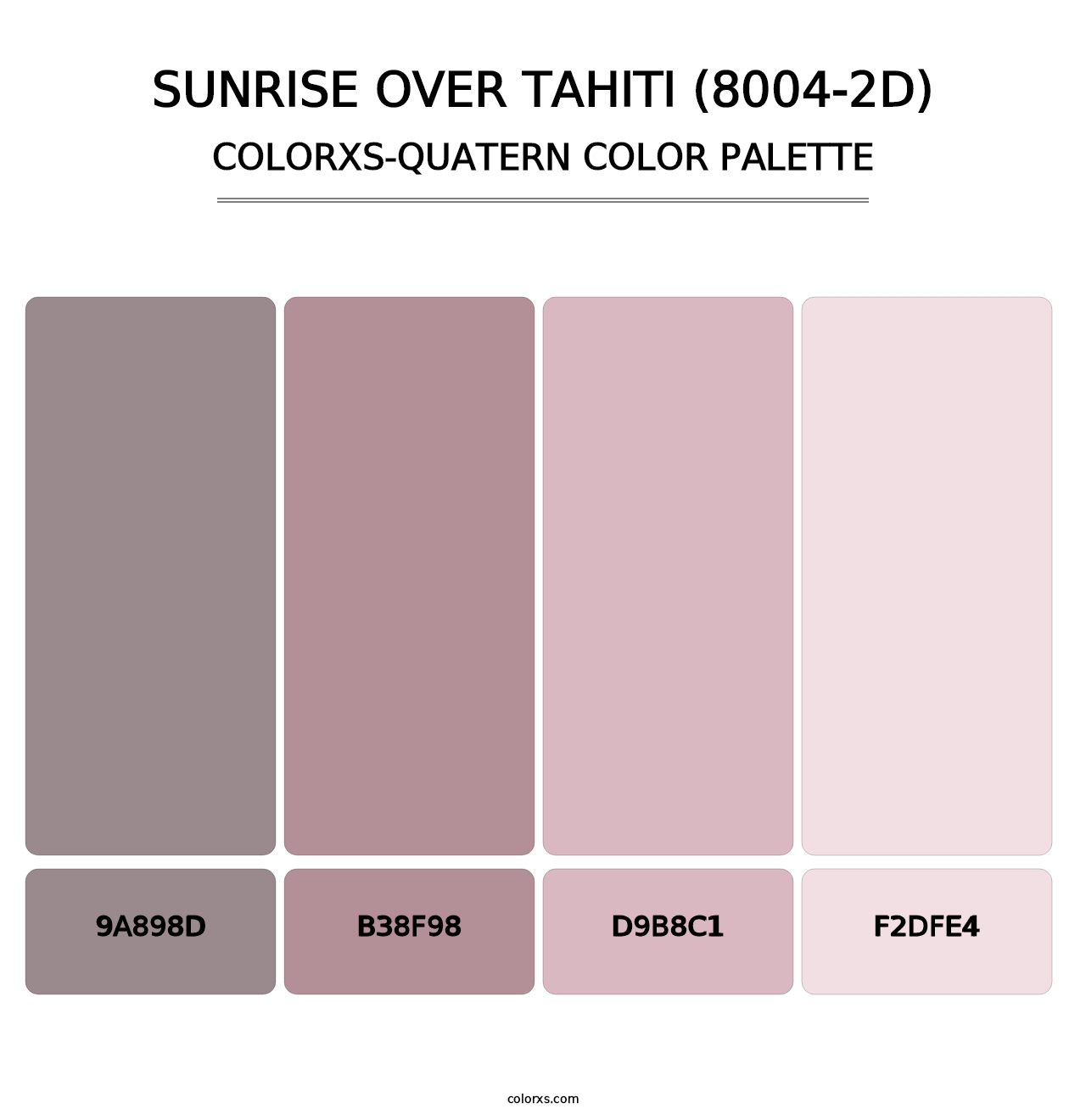 Sunrise Over Tahiti (8004-2D) - Colorxs Quatern Palette