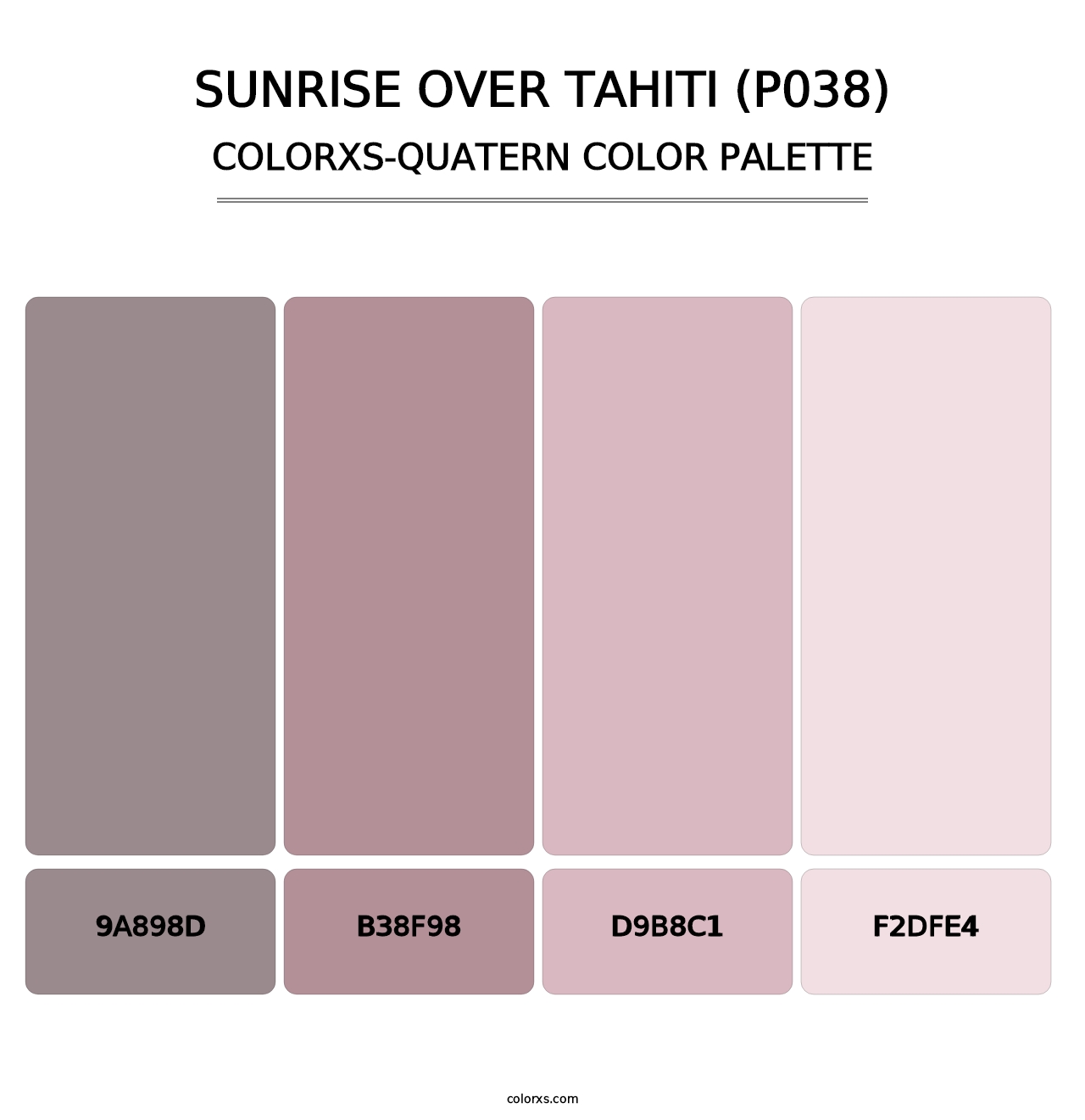 Sunrise Over Tahiti (P038) - Colorxs Quatern Palette