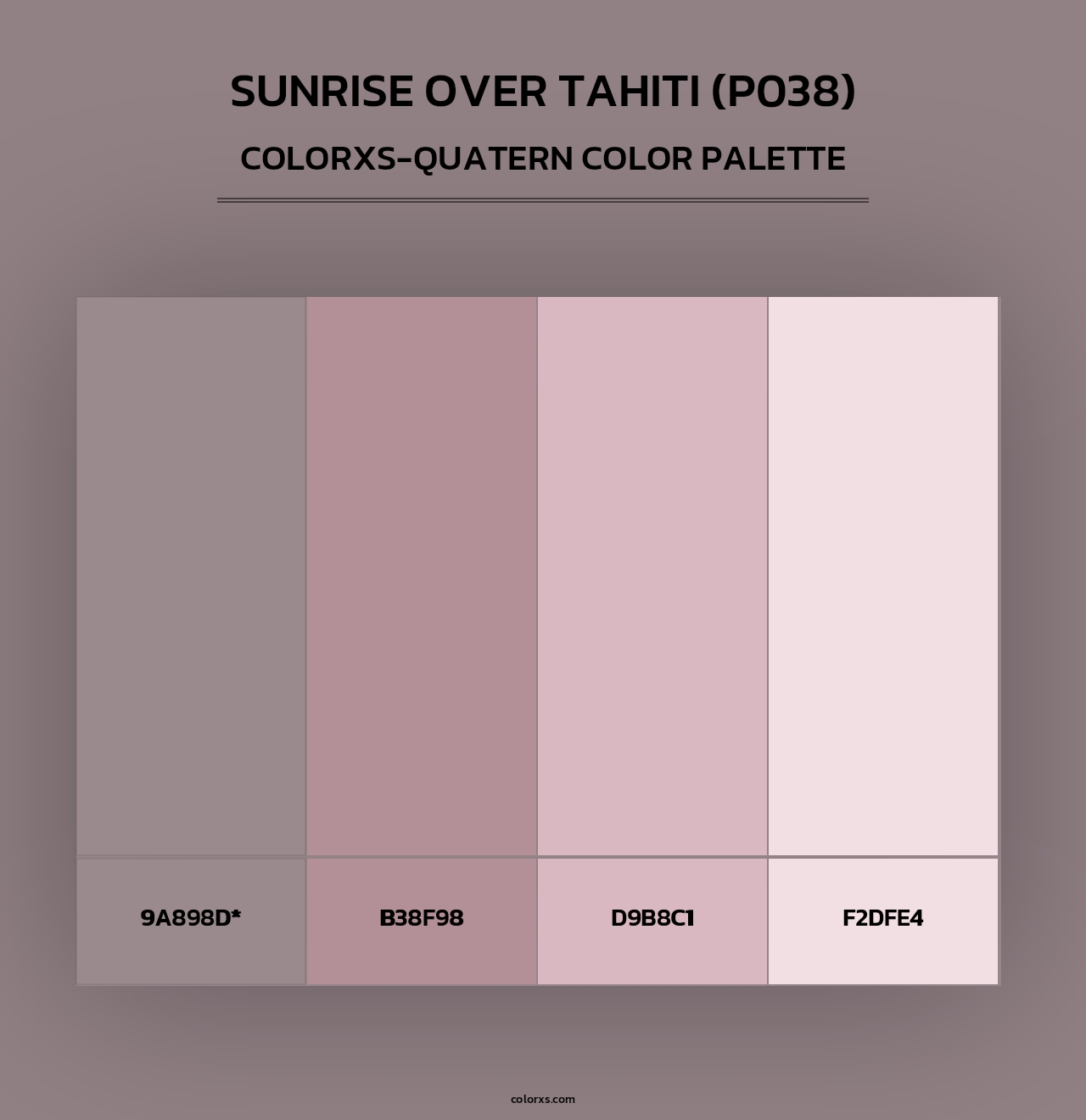 Sunrise Over Tahiti (P038) - Colorxs Quad Palette