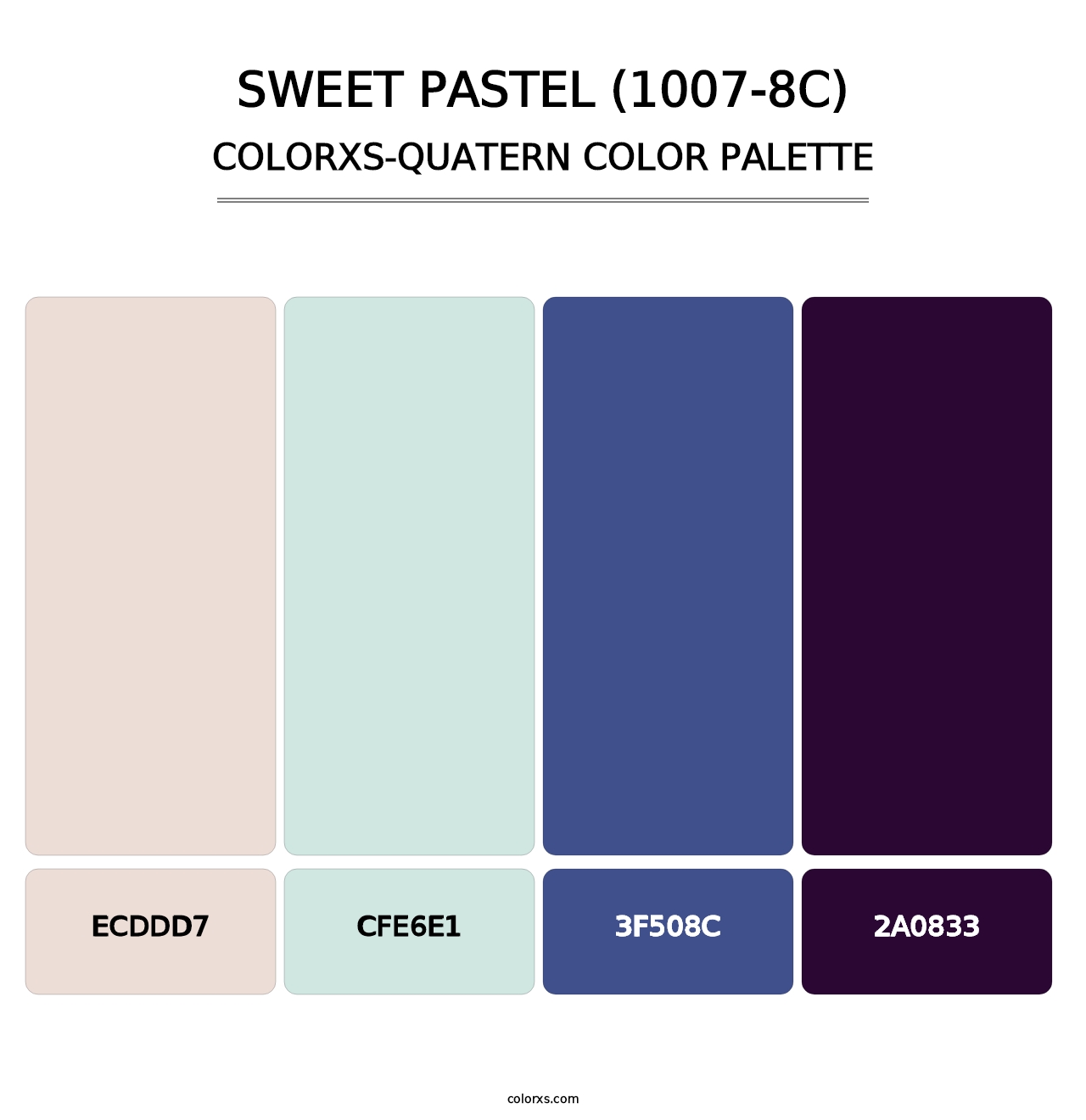 Sweet Pastel (1007-8C) - Colorxs Quatern Palette