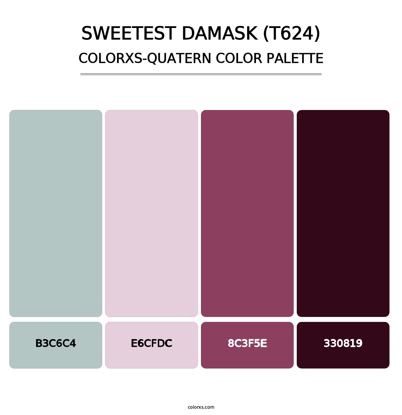 Sweetest Damask (T624) - Colorxs Quatern Palette