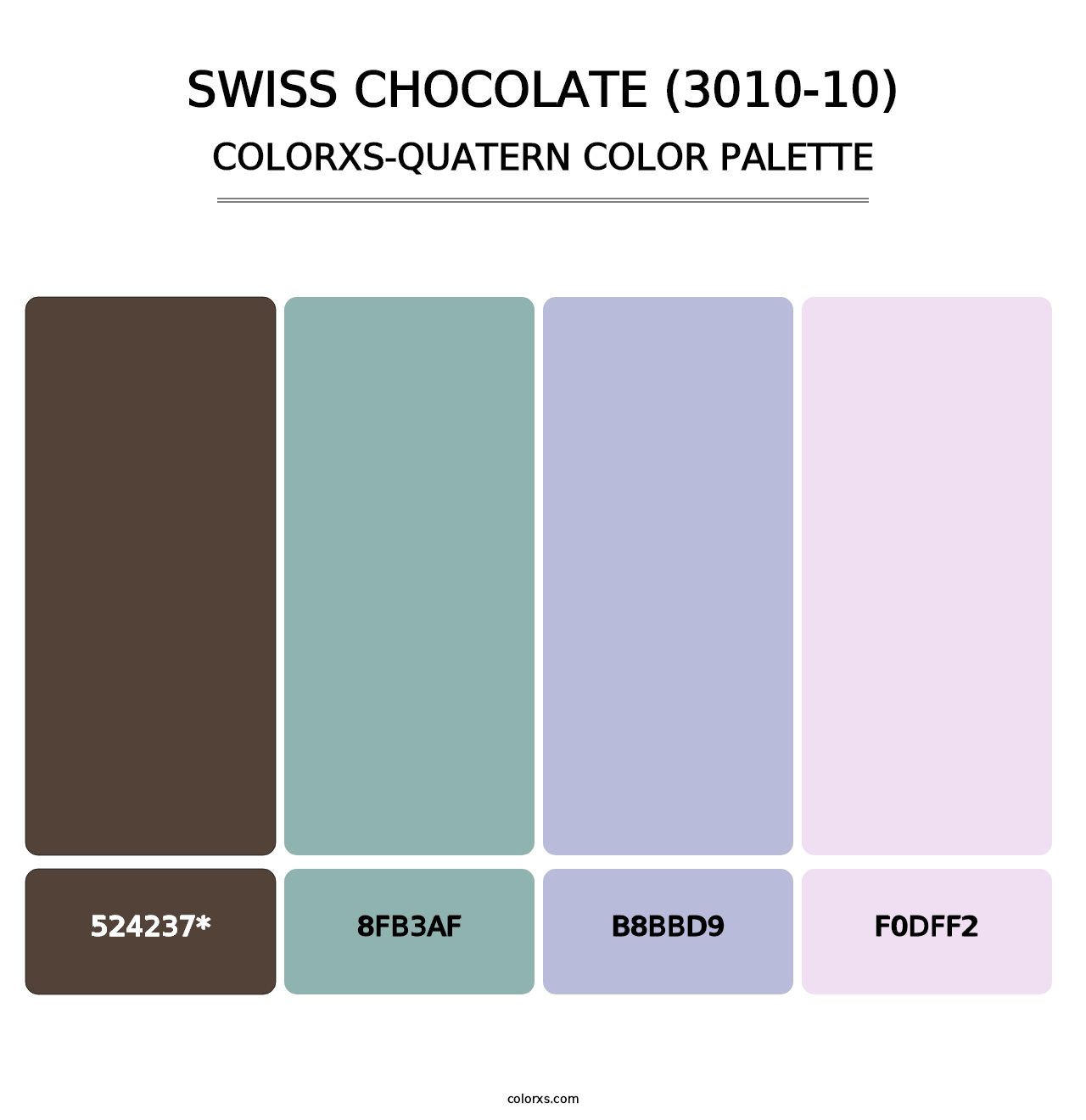 Swiss Chocolate (3010-10) - Colorxs Quatern Palette