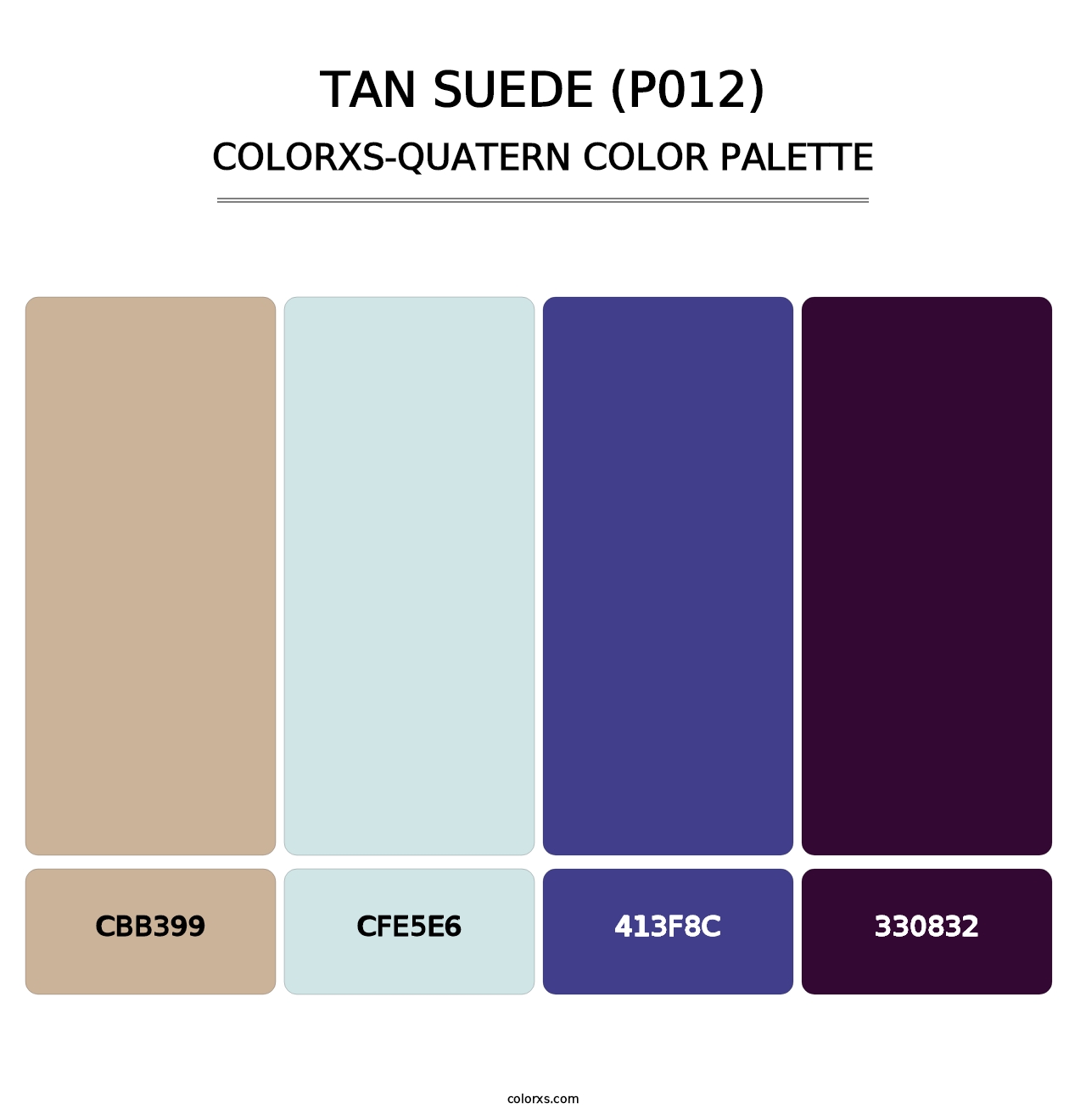 Tan Suede (P012) - Colorxs Quatern Palette