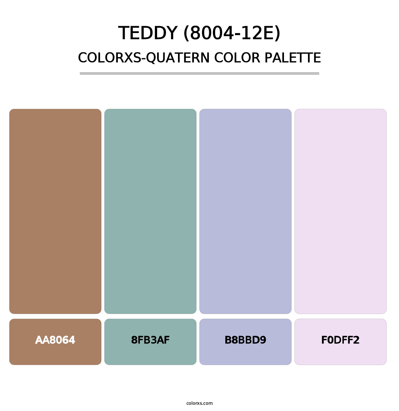 Teddy (8004-12E) - Colorxs Quatern Palette