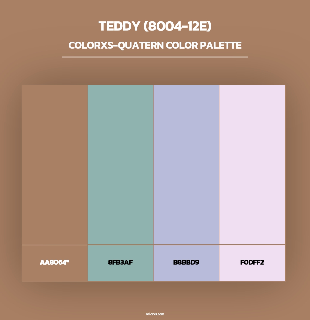 Teddy (8004-12E) - Colorxs Quad Palette