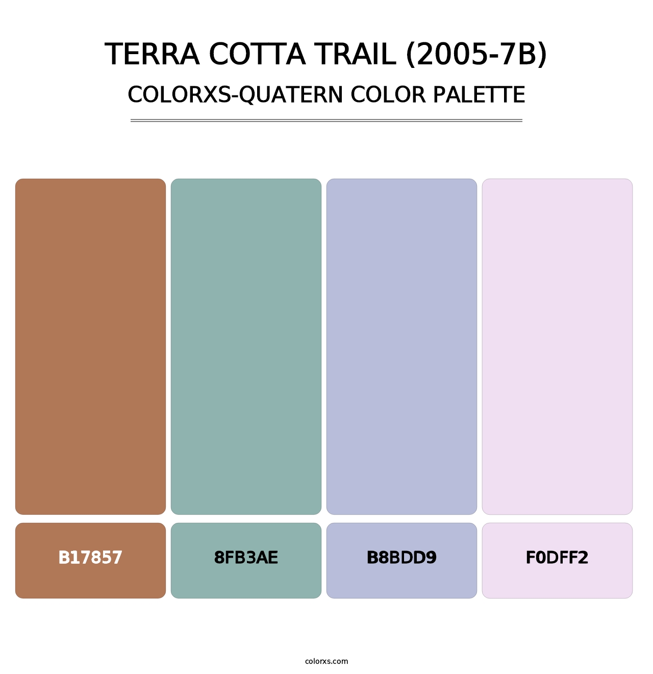 Terra Cotta Trail (2005-7B) - Colorxs Quatern Palette