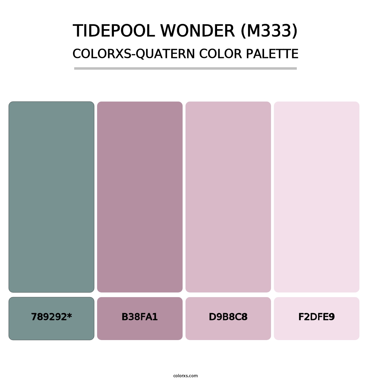 Tidepool Wonder (M333) - Colorxs Quatern Palette