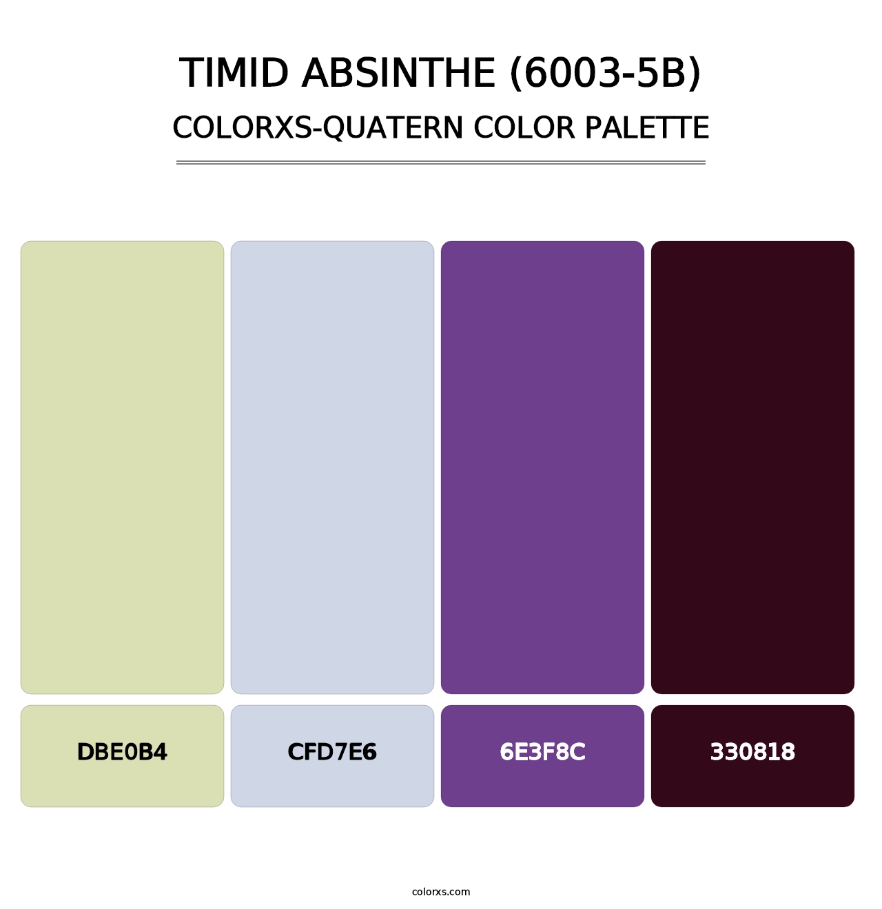Timid Absinthe (6003-5B) - Colorxs Quatern Palette
