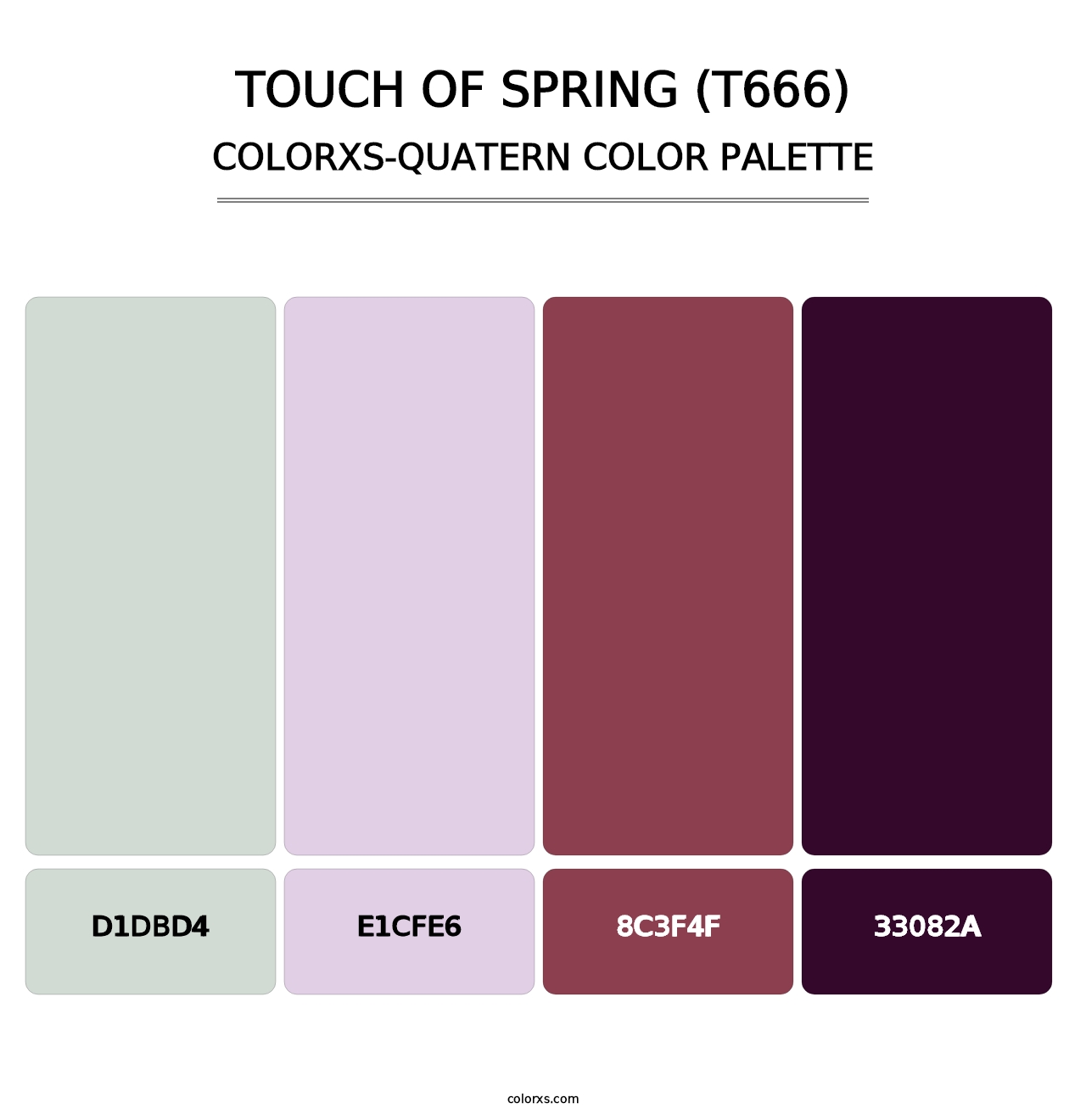 Touch of Spring (T666) - Colorxs Quatern Palette