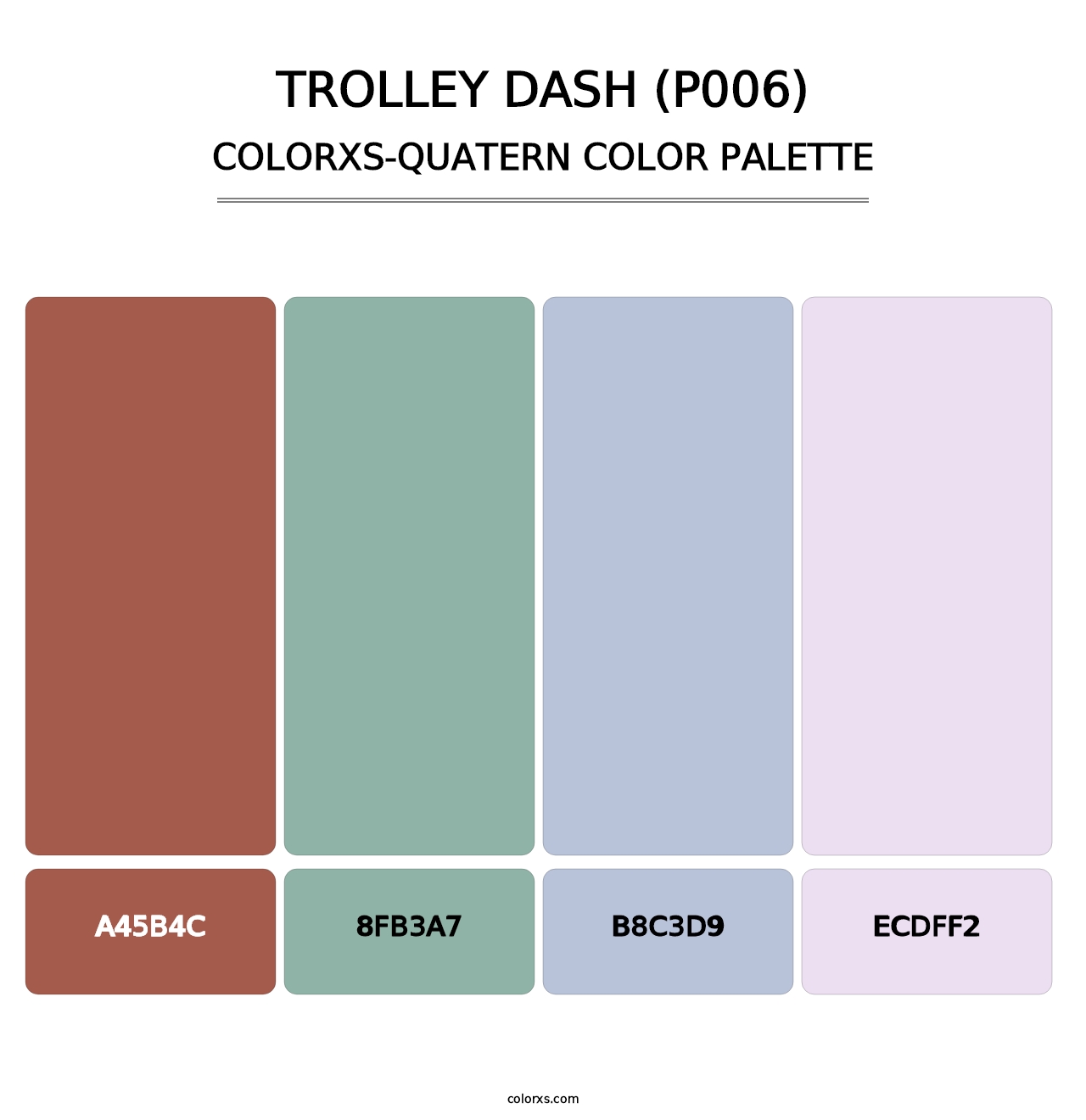 Trolley Dash (P006) - Colorxs Quatern Palette