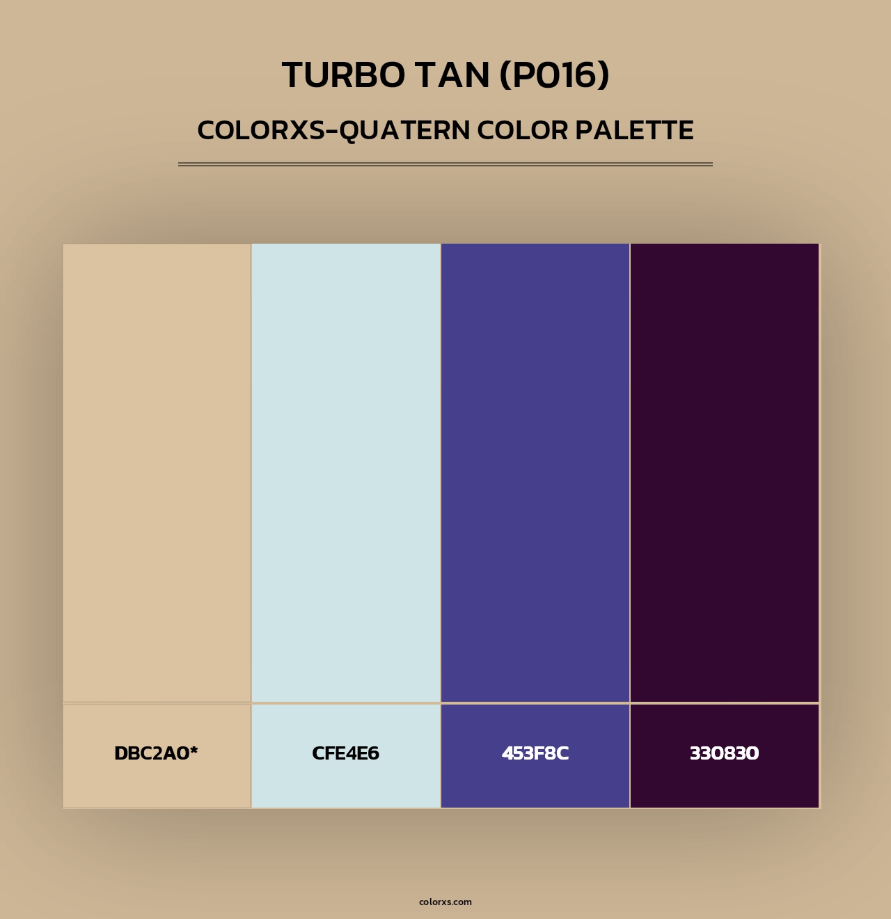 Turbo Tan (P016) - Colorxs Quad Palette