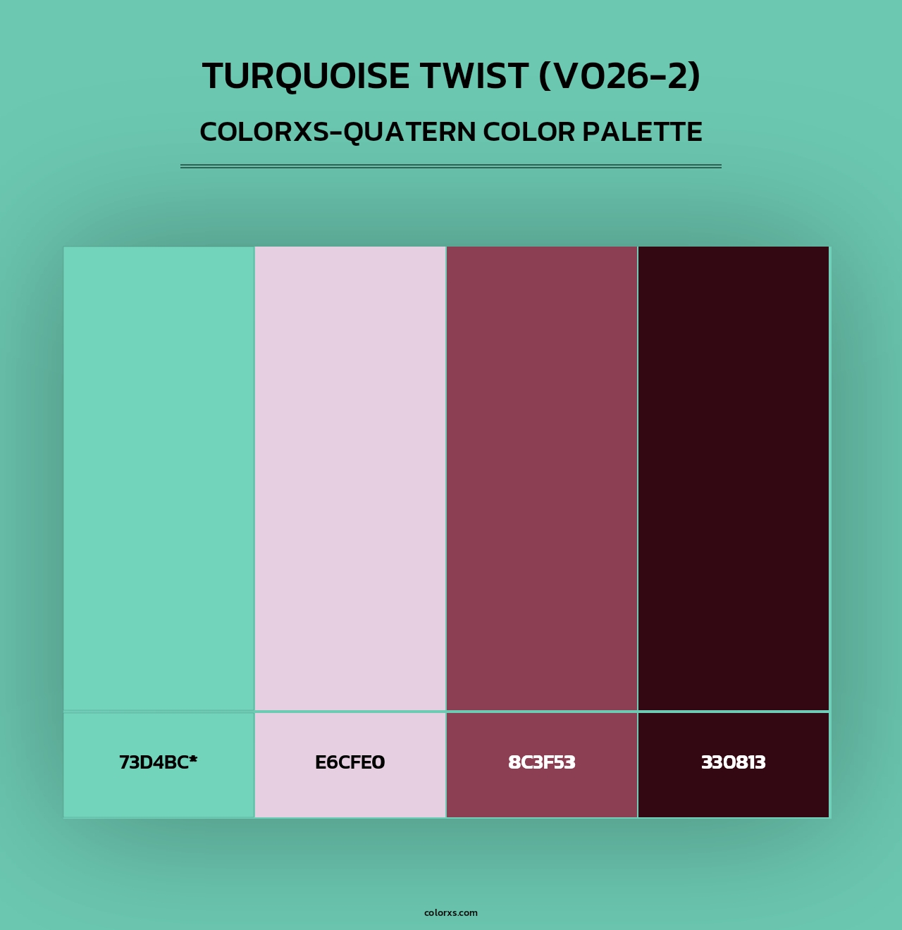 Turquoise Twist (V026-2) - Colorxs Quad Palette
