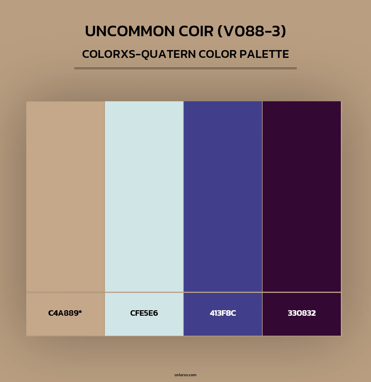 Uncommon Coir (V088-3) - Colorxs Quad Palette