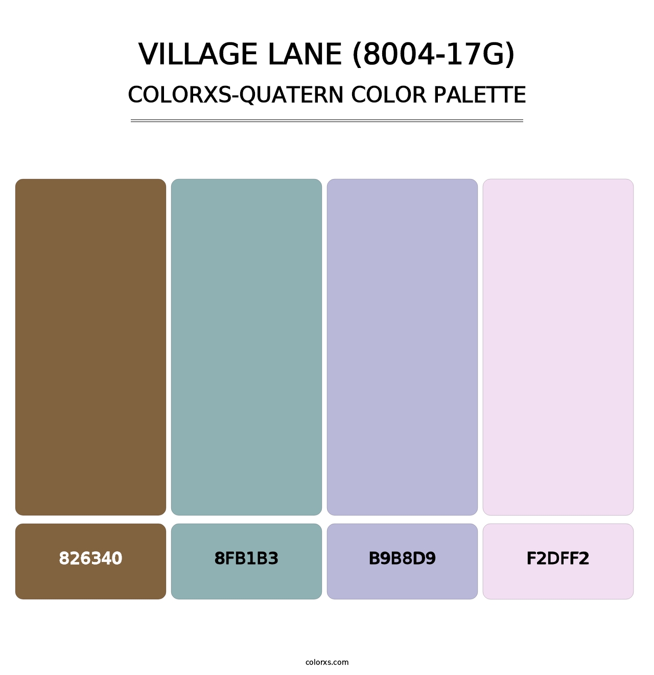 Village Lane (8004-17G) - Colorxs Quatern Palette