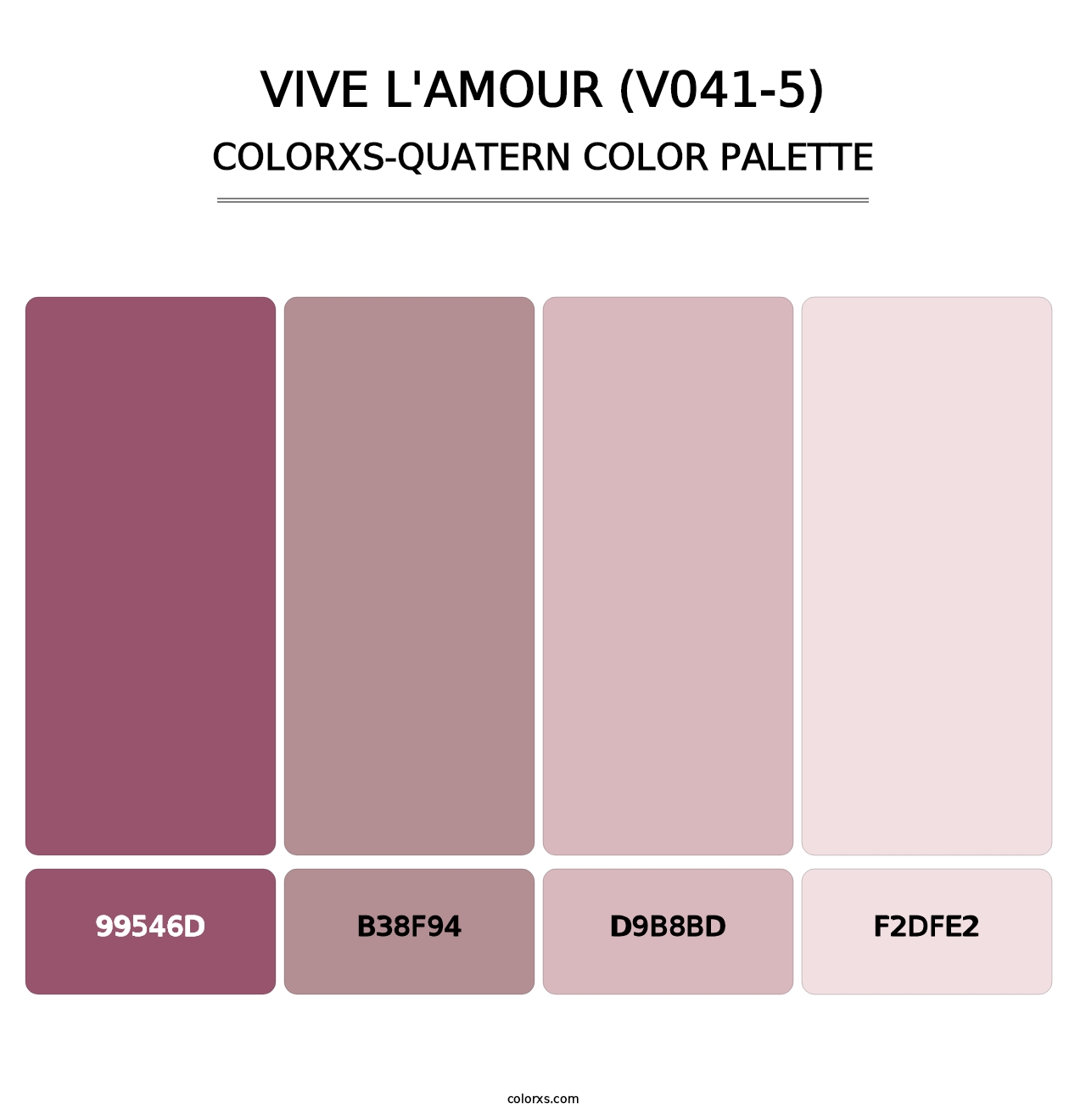 Vive l'amour (V041-5) - Colorxs Quatern Palette