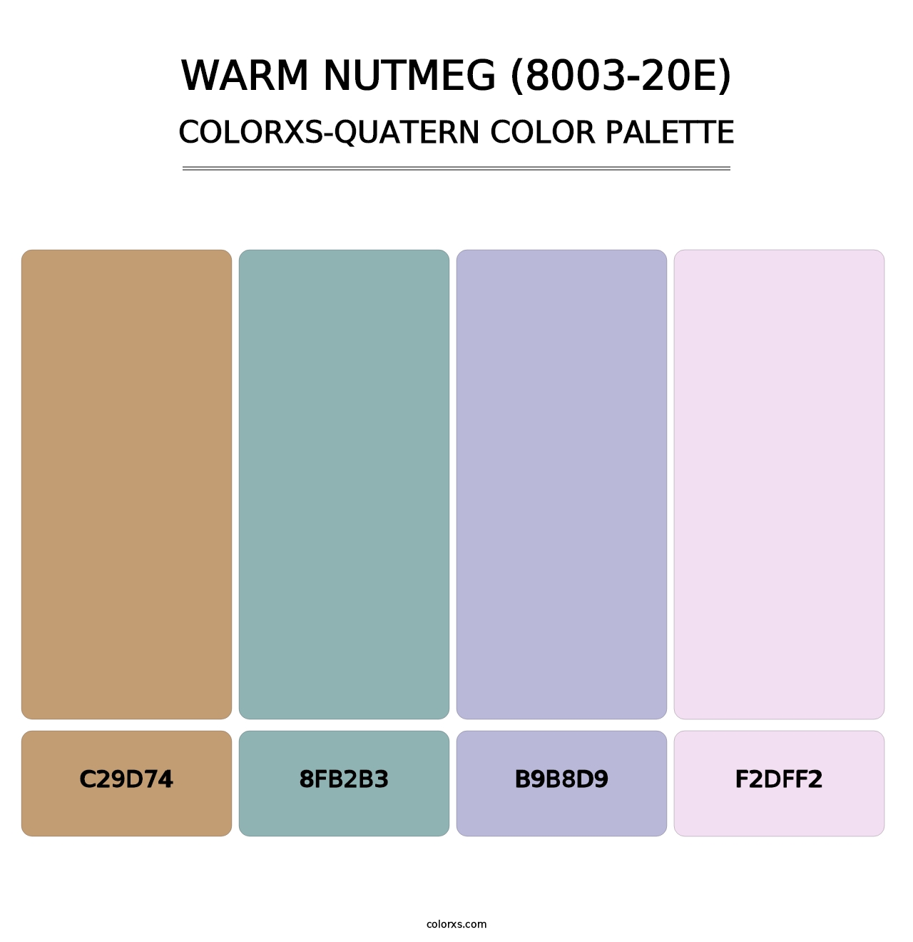 Warm Nutmeg (8003-20E) - Colorxs Quatern Palette
