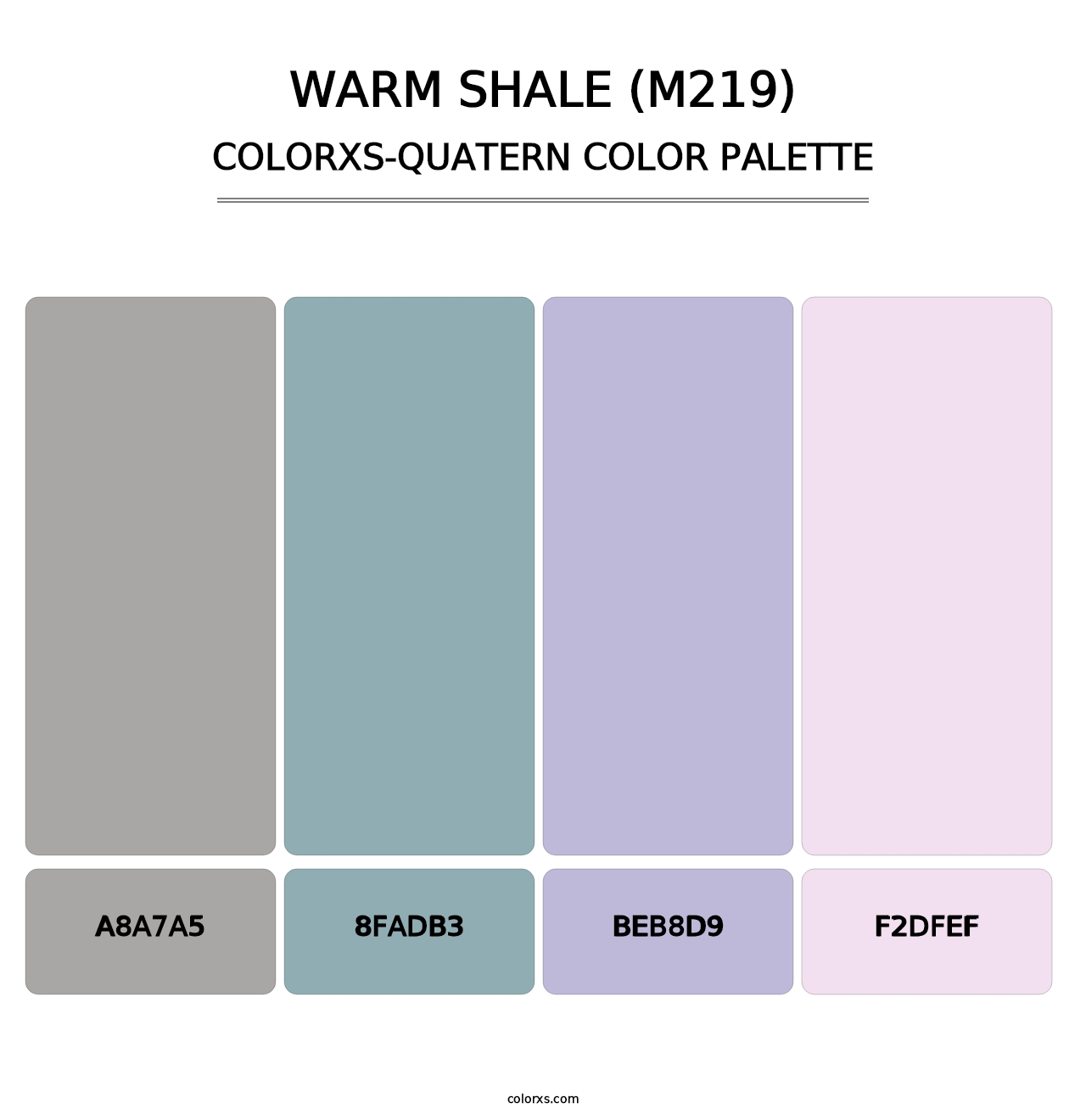 Warm Shale (M219) - Colorxs Quatern Palette
