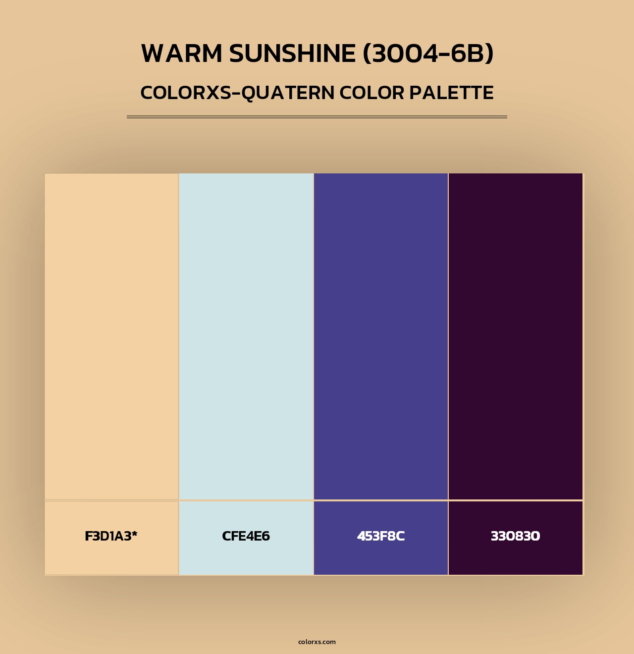 Warm Sunshine (3004-6B) - Colorxs Quad Palette