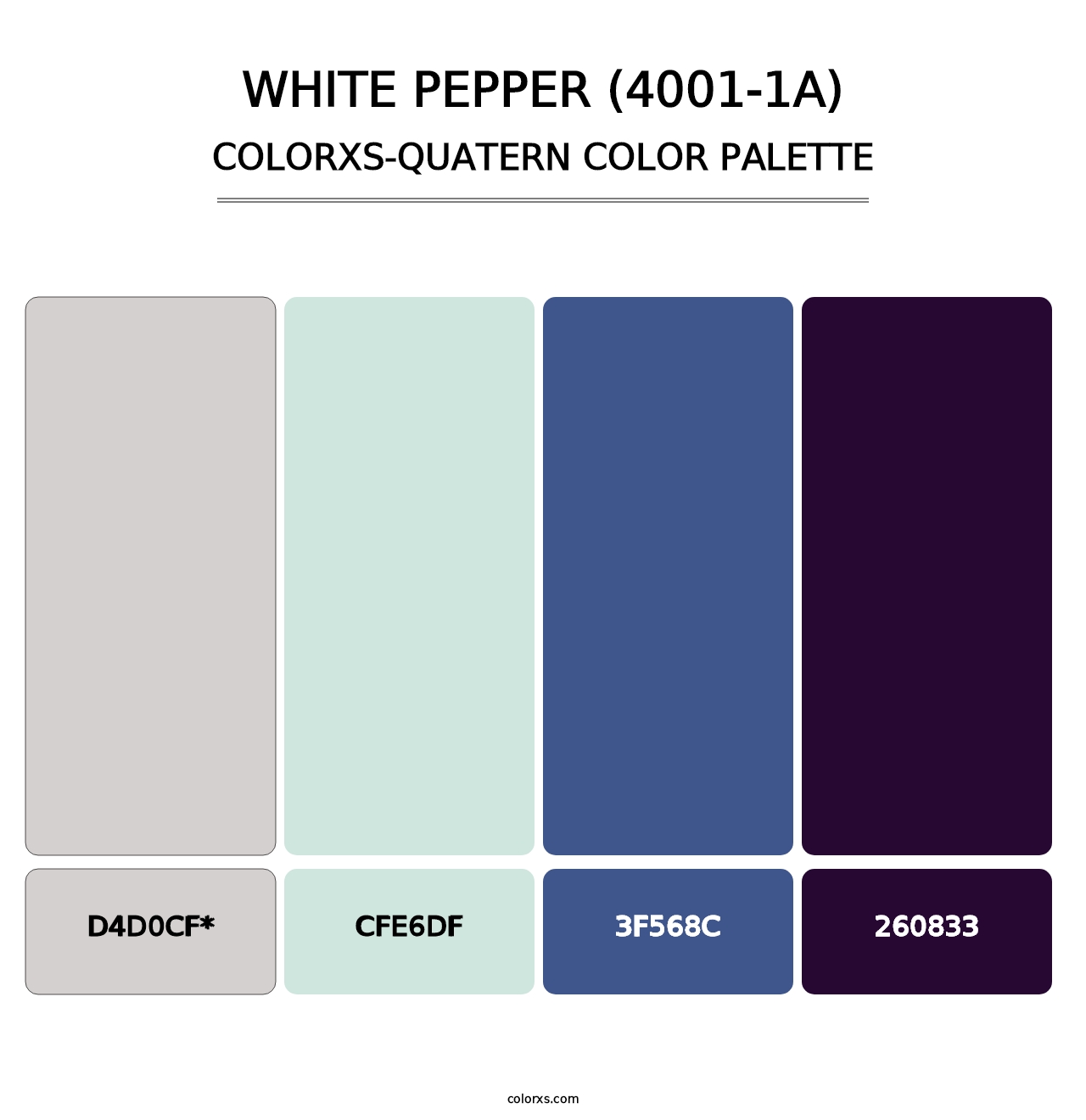 White Pepper (4001-1A) - Colorxs Quatern Palette