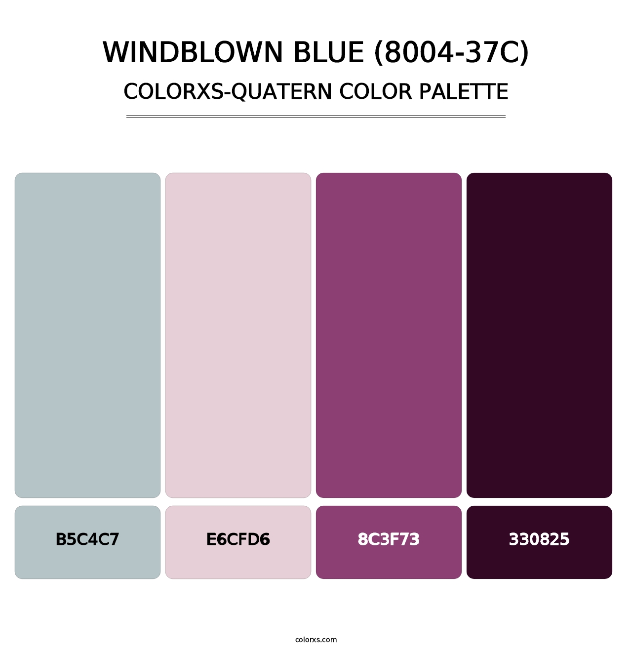 Windblown Blue (8004-37C) - Colorxs Quatern Palette