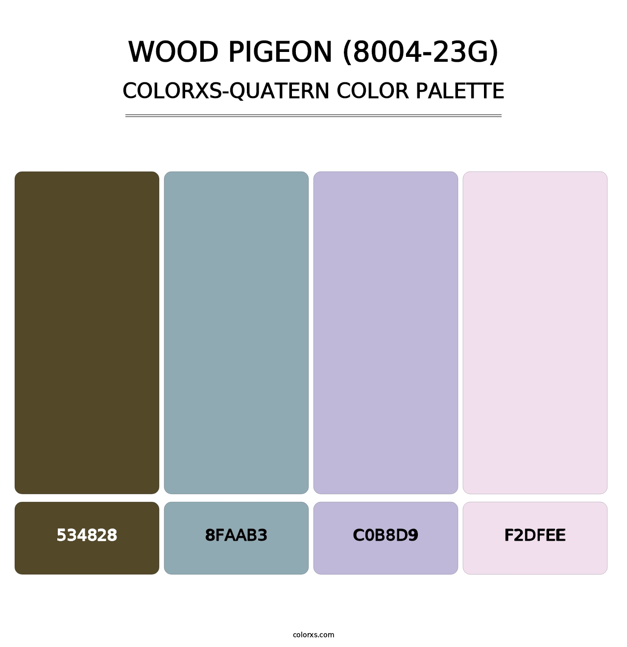 Wood Pigeon (8004-23G) - Colorxs Quatern Palette