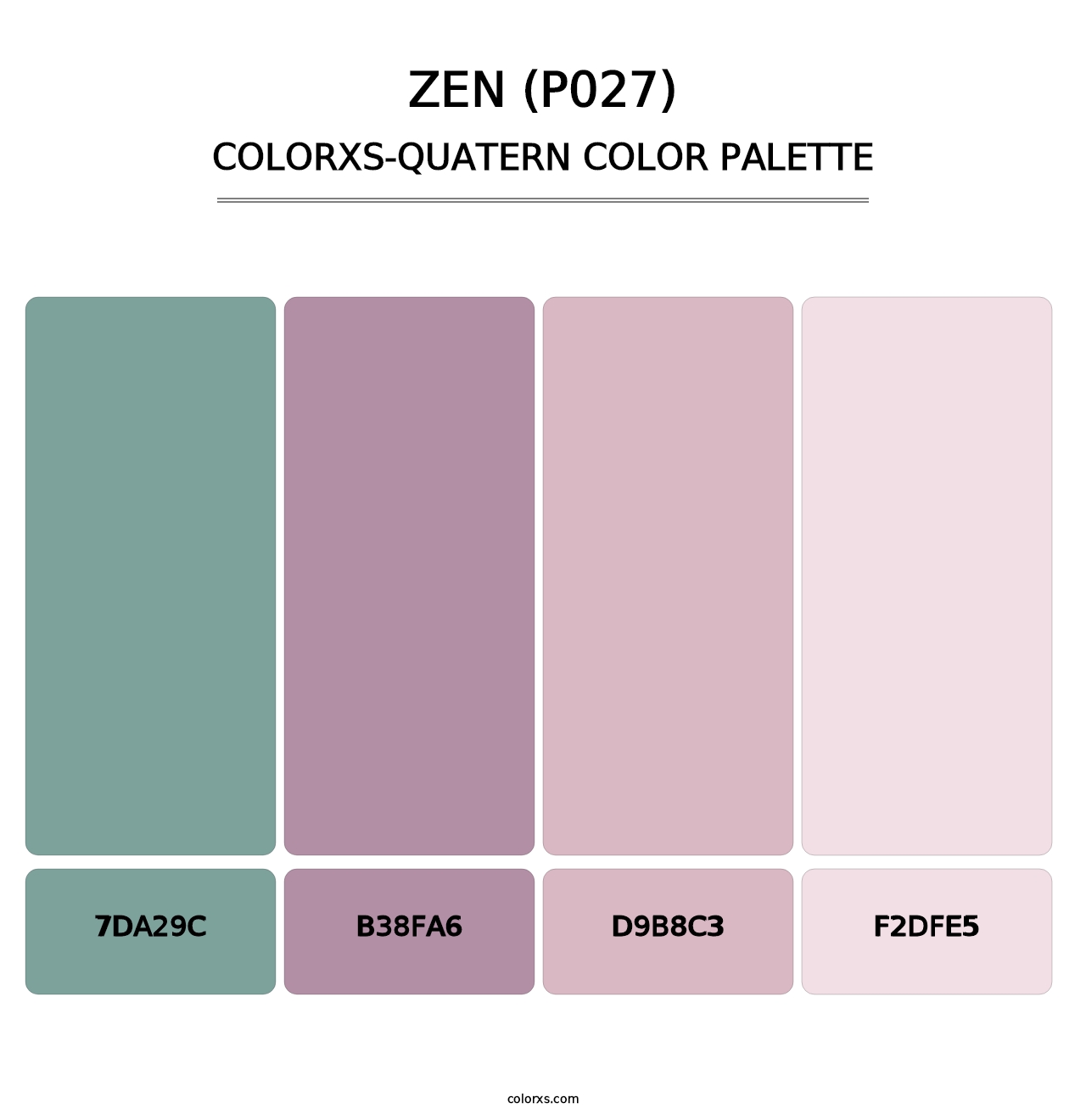 Zen (P027) - Colorxs Quatern Palette