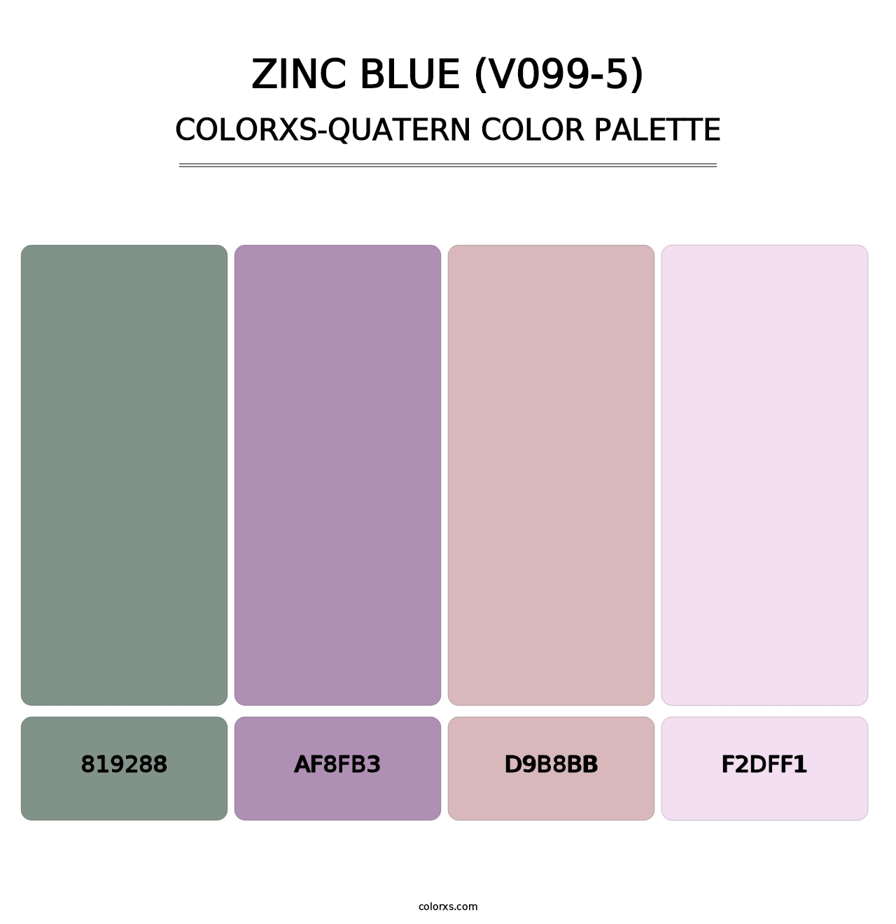 Zinc Blue (V099-5) - Colorxs Quatern Palette