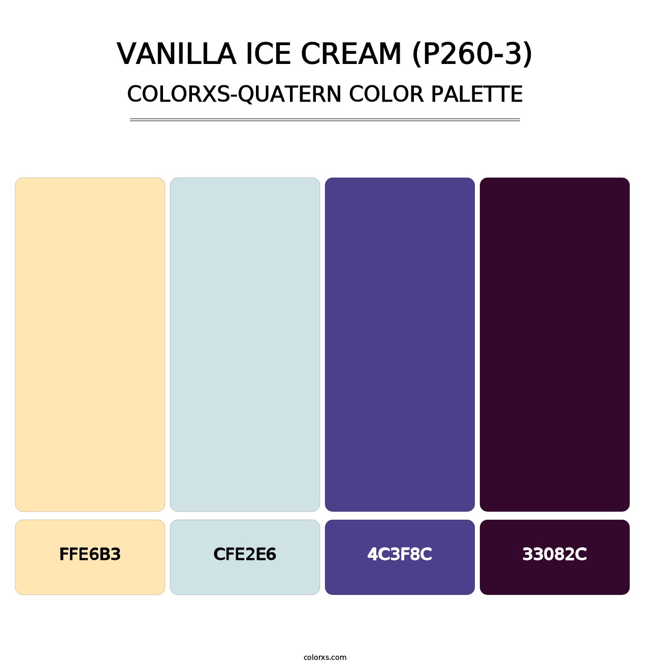 Vanilla Ice Cream (P260-3) - Colorxs Quatern Palette