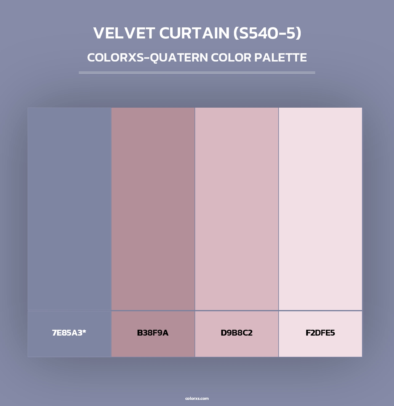Velvet Curtain (S540-5) - Colorxs Quad Palette