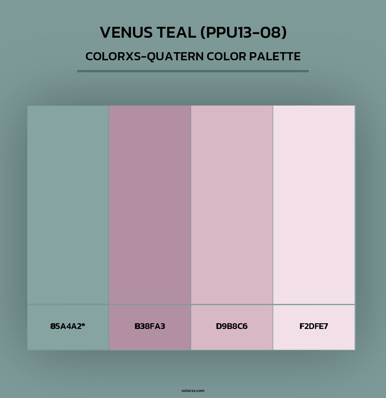 Venus Teal (PPU13-08) - Colorxs Quad Palette