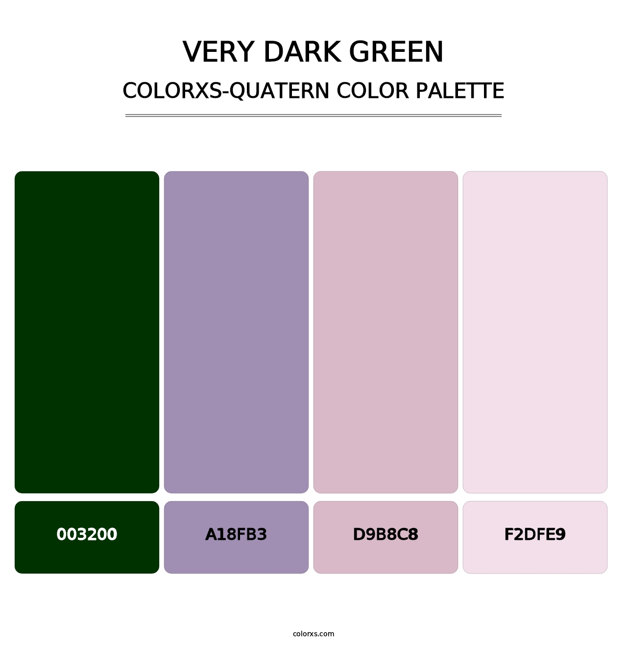 Very Dark Green - Colorxs Quatern Palette