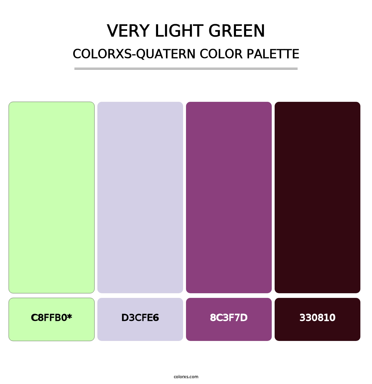 Very Light Green - Colorxs Quatern Palette