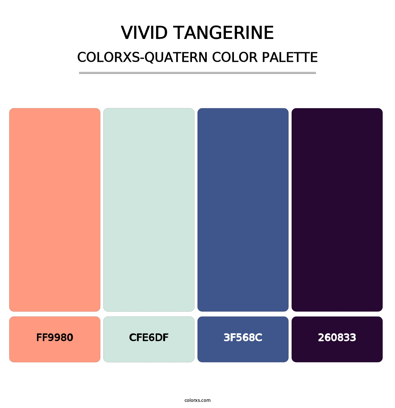 Vivid Tangerine - Colorxs Quatern Palette