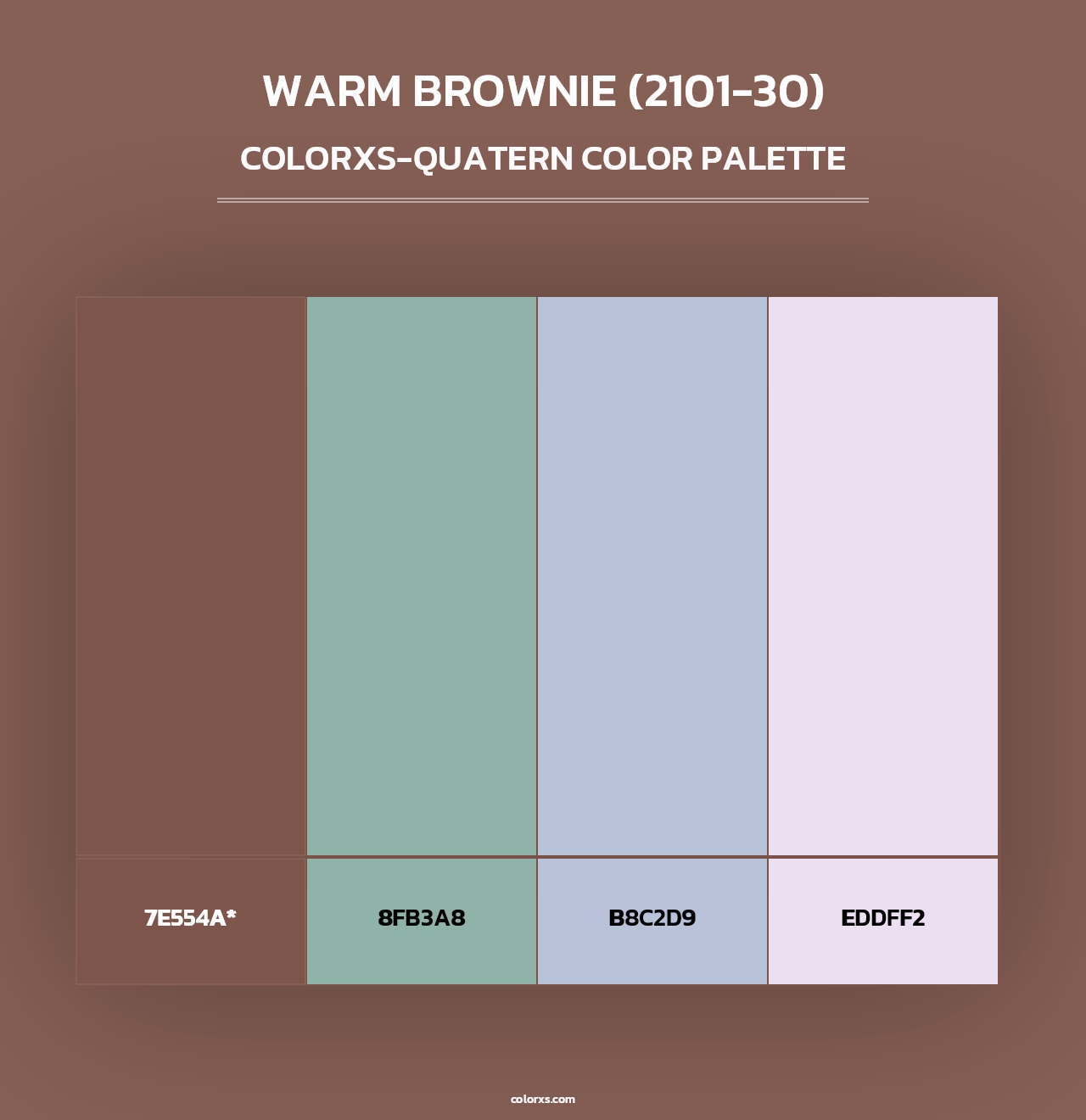 Warm Brownie (2101-30) - Colorxs Quad Palette