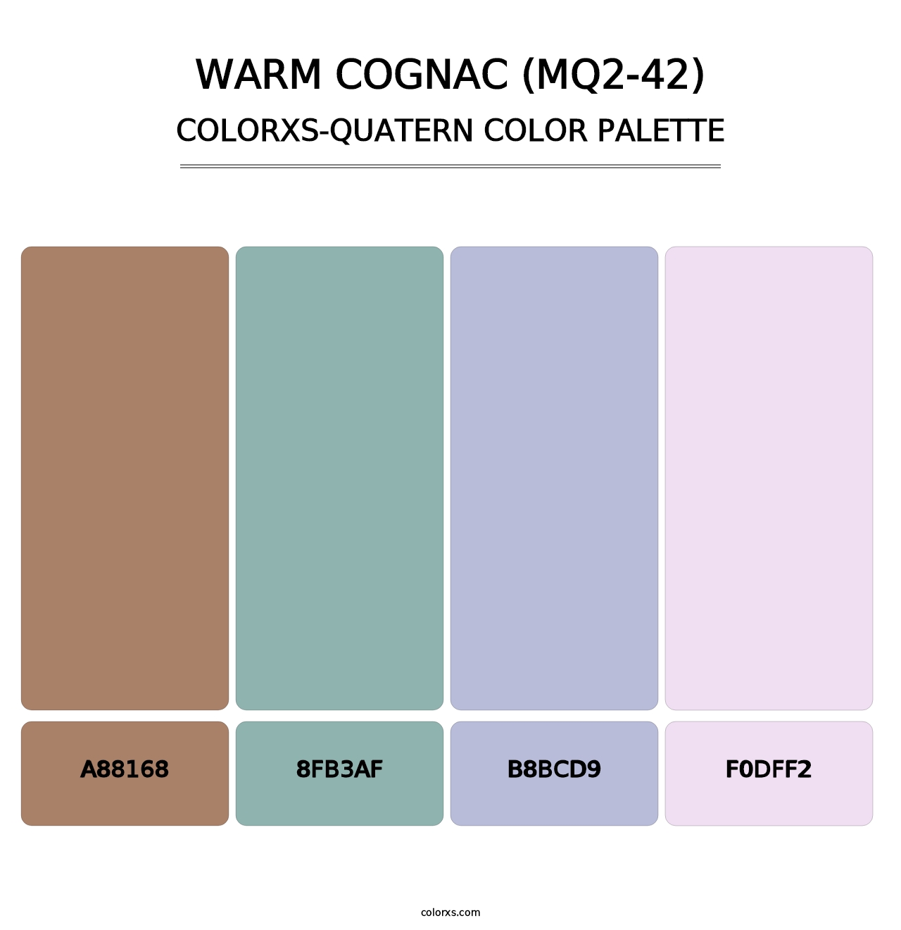 Warm Cognac (MQ2-42) - Colorxs Quatern Palette