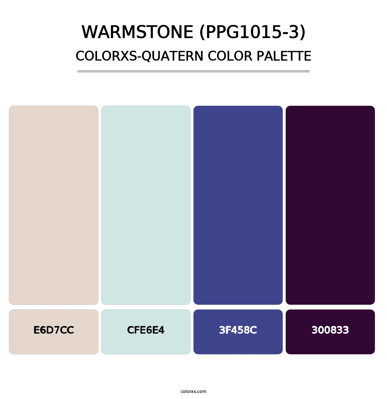 Warmstone (PPG1015-3) - Colorxs Quatern Palette