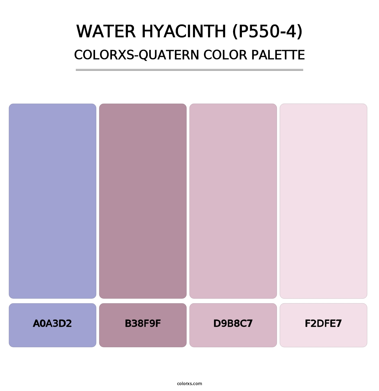 Water Hyacinth (P550-4) - Colorxs Quatern Palette