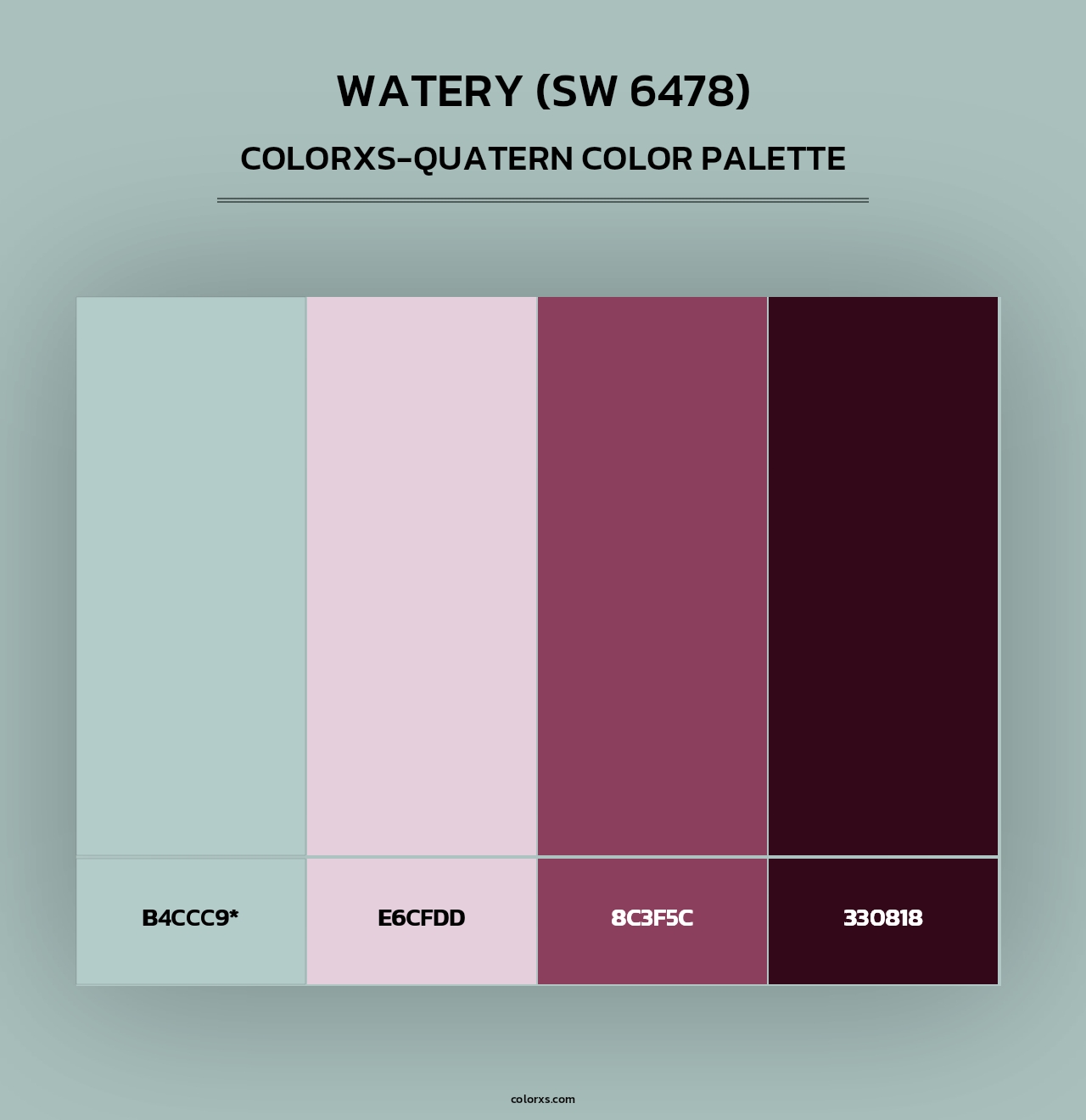 Watery (SW 6478) - Colorxs Quad Palette