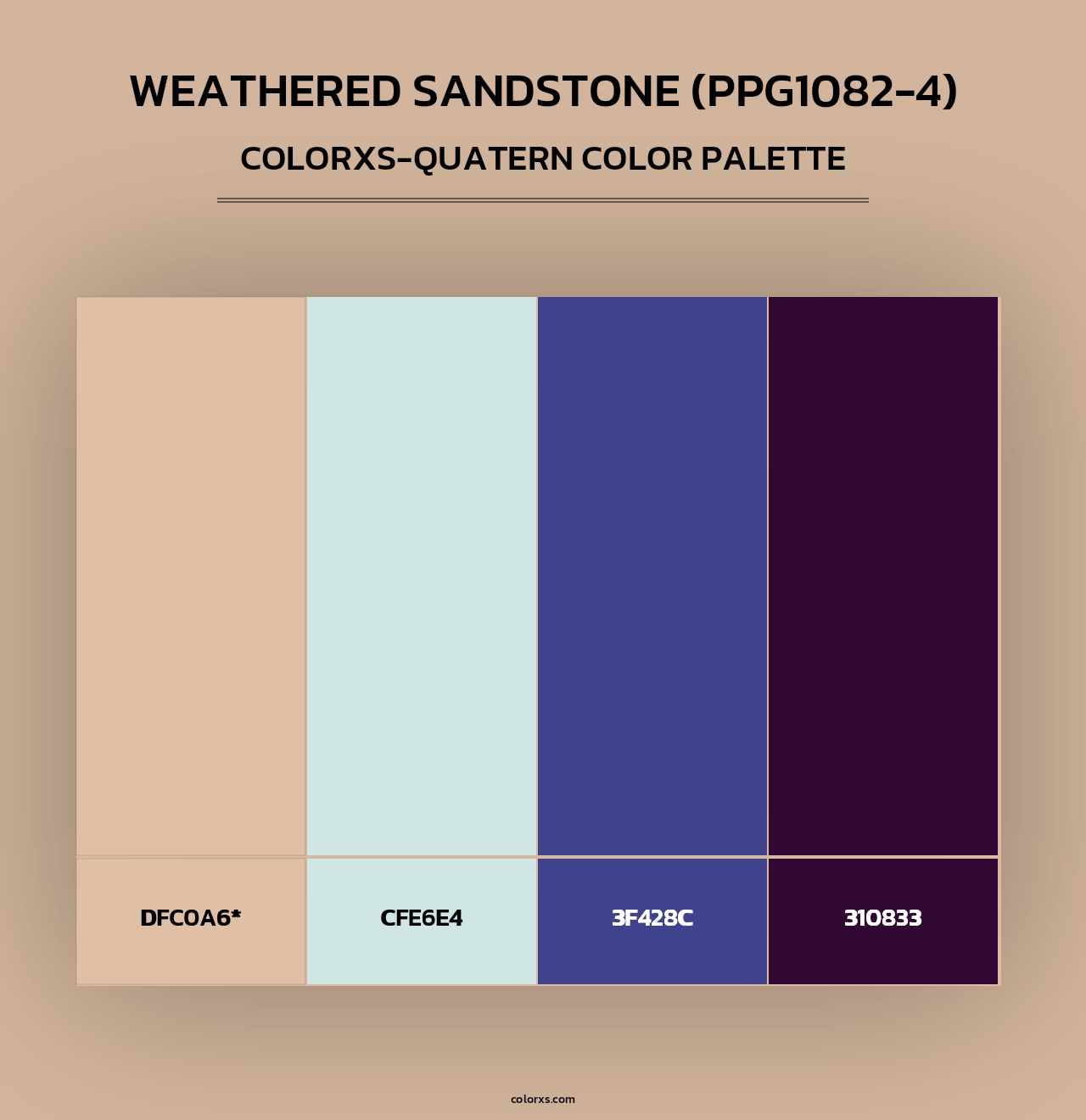 Weathered Sandstone (PPG1082-4) - Colorxs Quad Palette