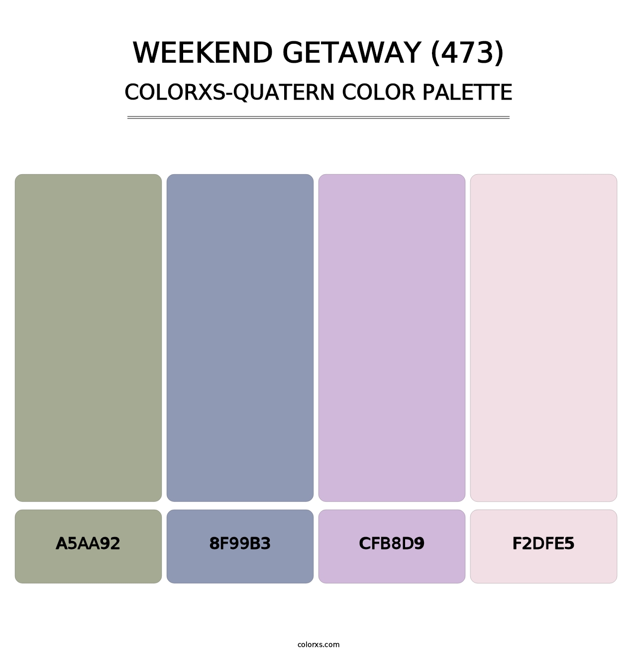 Weekend Getaway (473) - Colorxs Quatern Palette