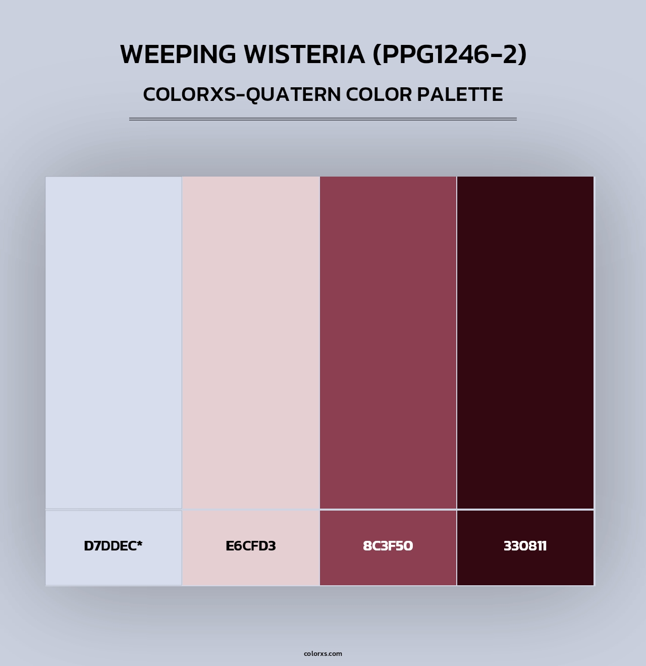 Weeping Wisteria (PPG1246-2) - Colorxs Quad Palette