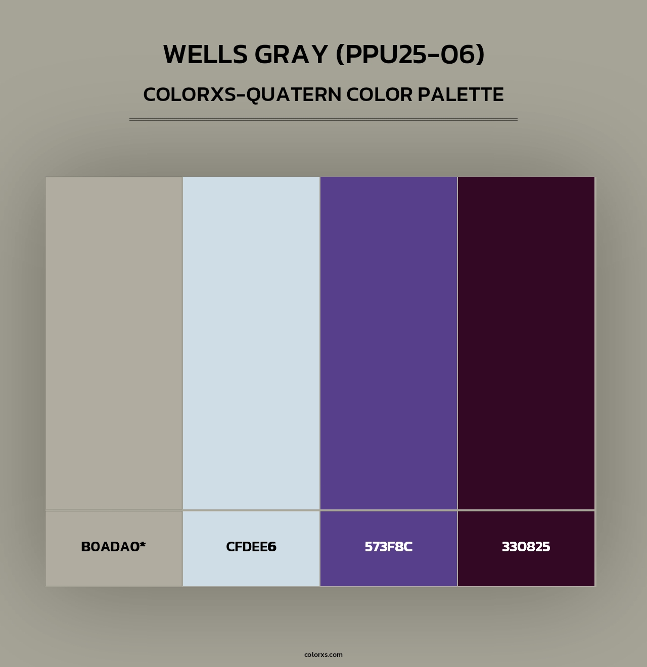 Wells Gray (PPU25-06) - Colorxs Quad Palette