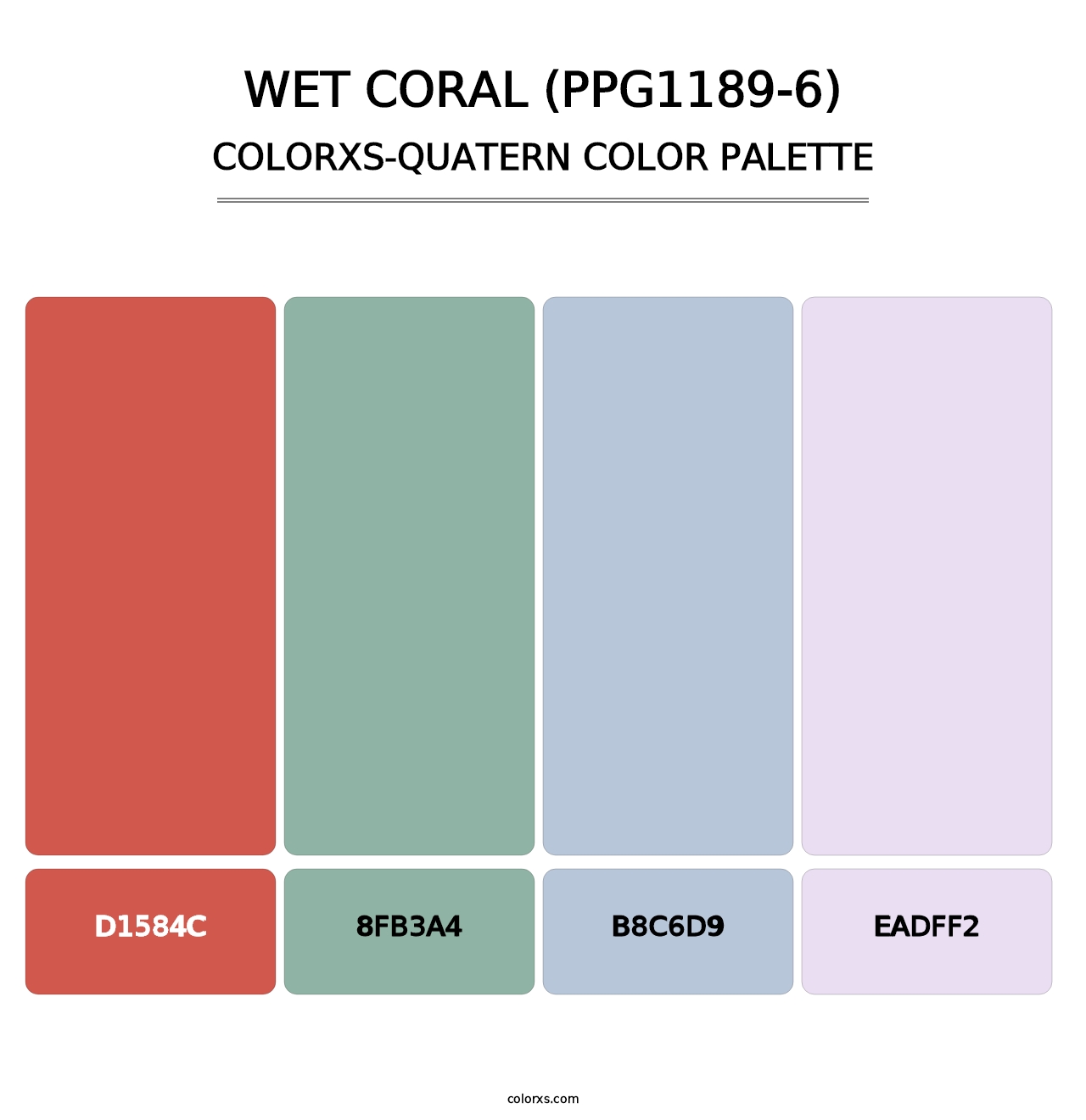 Wet Coral (PPG1189-6) - Colorxs Quatern Palette
